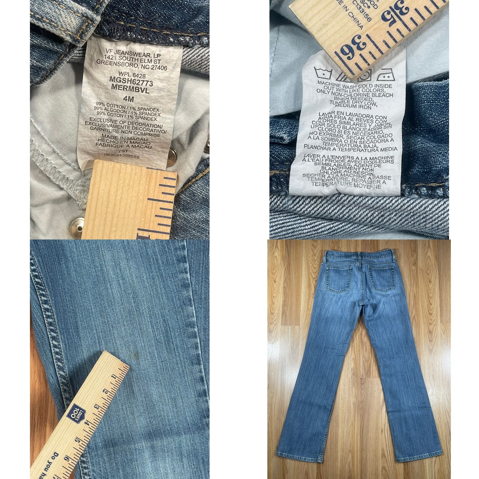 Merona Merona Jeans Womens Size 4 Blue Stretch Straight Leg Denim Size 27" / US 4 / IT 40 - 8 Thumbnail