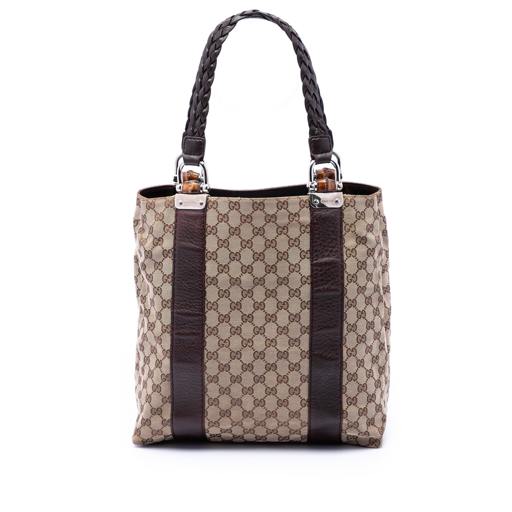 Gucci Large GG Canvas Bamboo Libeccio Tote Size ONE SIZE - 1 Thumbnail