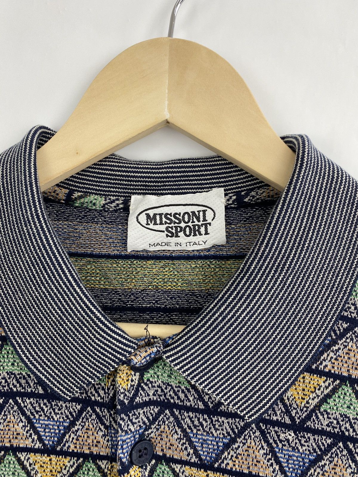 Missoni 🇮🇹 Vintage 80s Missoni Sport Striped Polo T-Shirt Rare Retro Size US L / EU 52-54 / 3 - 5 Thumbnail