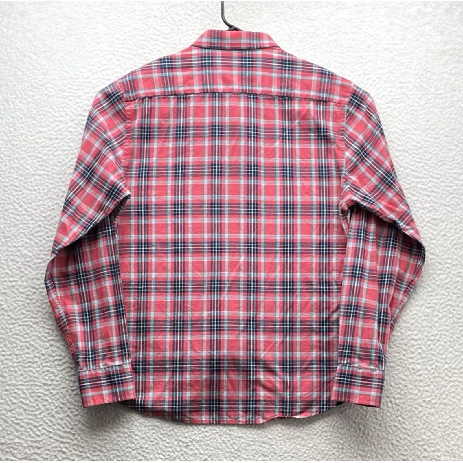 UNTUCKit UNTUCKit Shirt Mens Large Slim Fit Plaid Button-Up Casual Poplin Cotton Multicolor Red Blue Green 90s Preppy Collared Long Sleeve Size US L / EU 52-54 / 3 - 5 Thumbnail