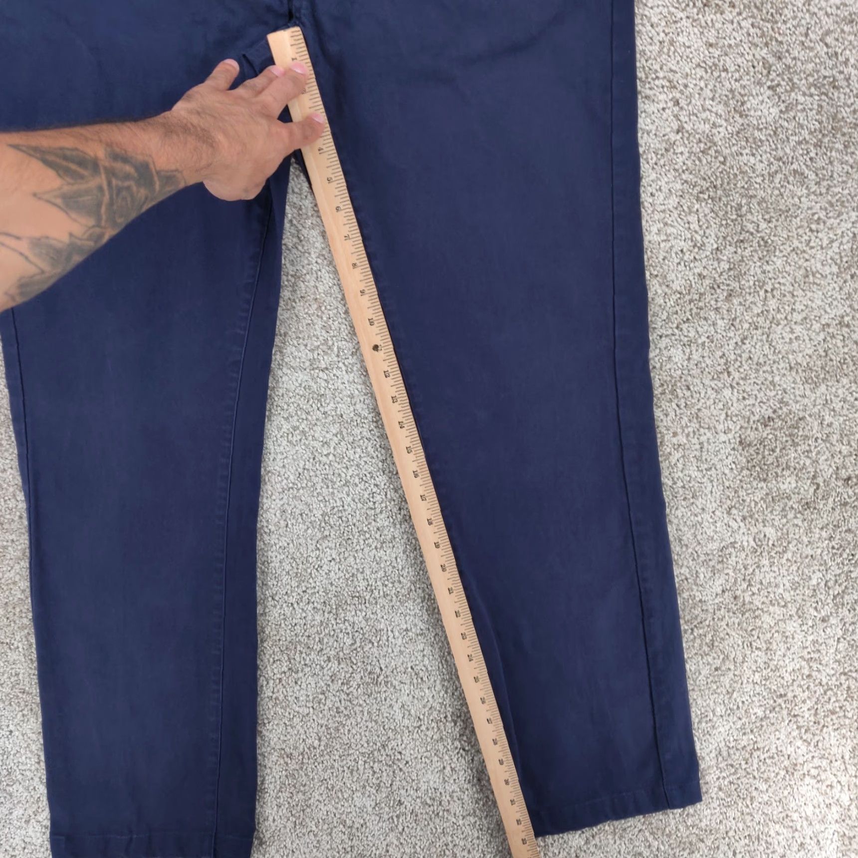Taylor Stitch Taylor Stitch Pants Mens 36x33 Blue Organic Cotton Spandex Canvas Size US 36 / EU 52 - 4 Thumbnail
