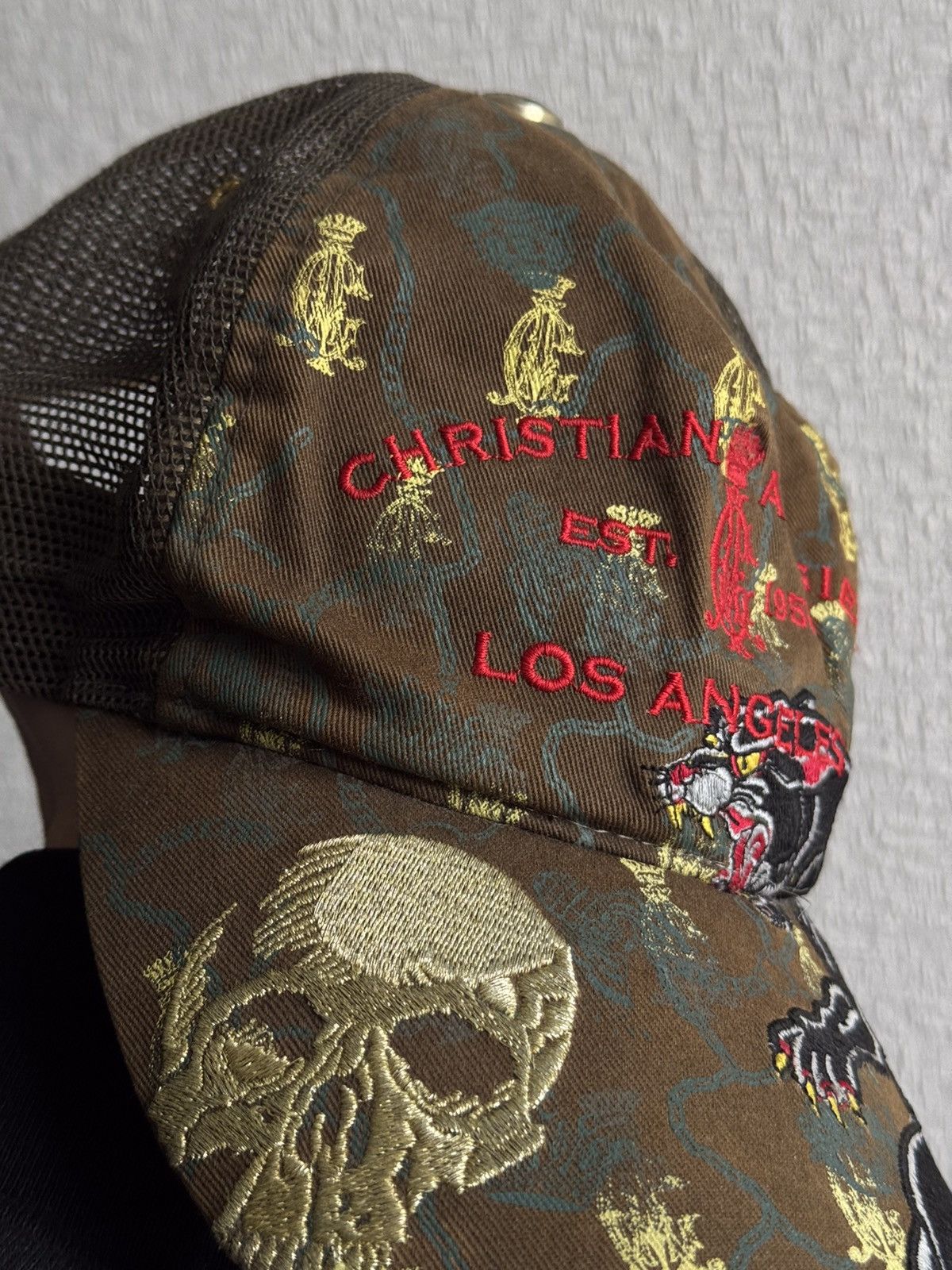 Christian Audigier × Japanese Brand × Vintage Vintage Christian Audigier Los Angeles hat Japanese style Size ONE SIZE - 4 Thumbnail