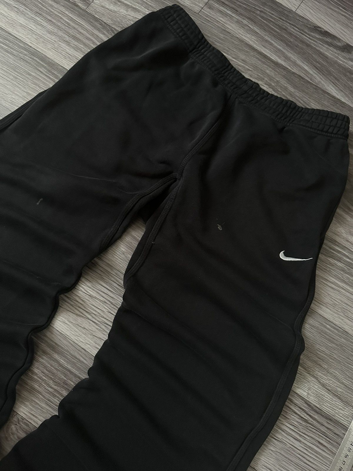 Nike × Vintage Nike Vintage Black Baggy Jogger Small Swoosh acg y2k drip Size US 34 / EU 50 - 3 Thumbnail