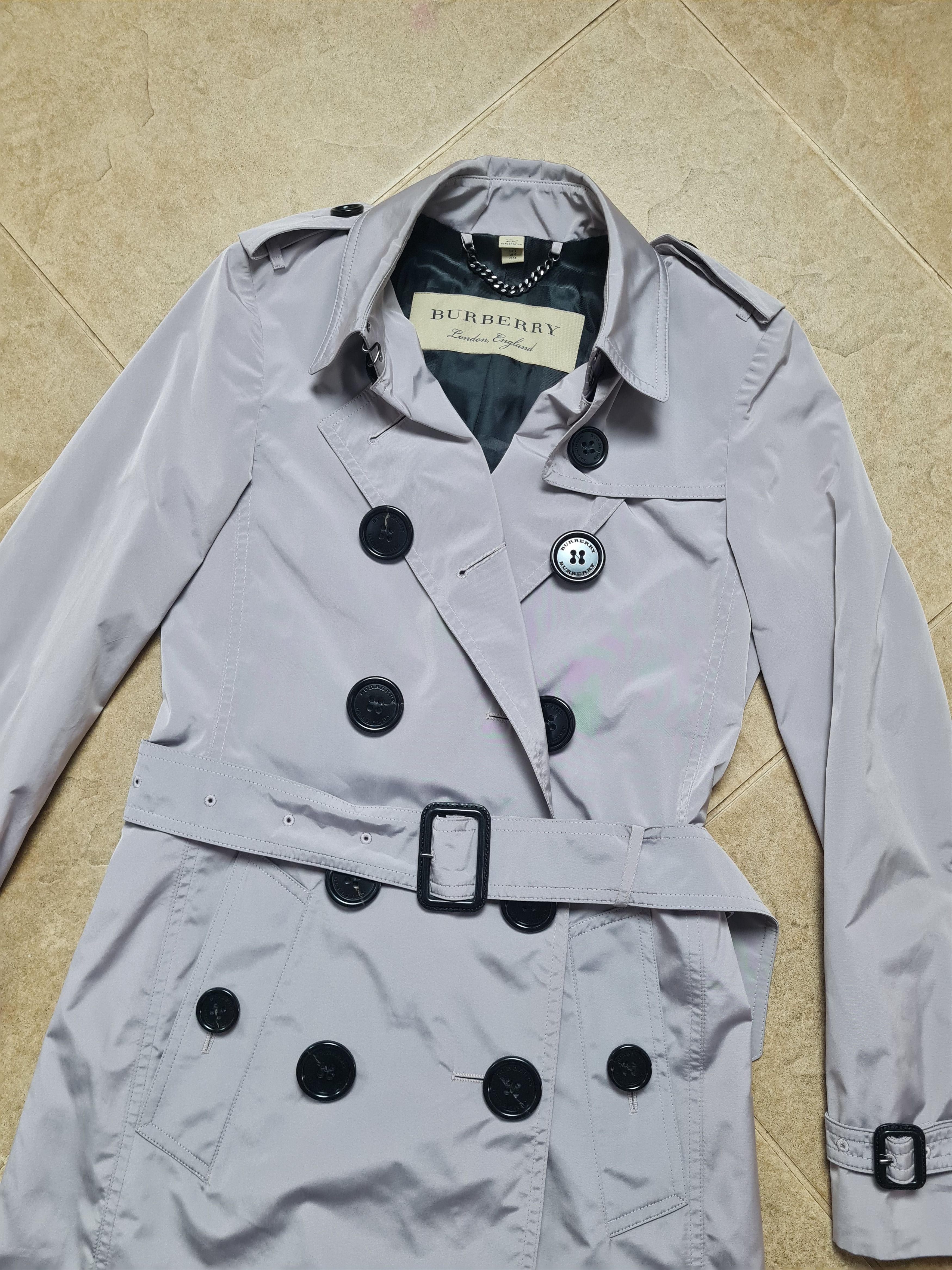 Burberry Burberry Trench Coat Size/S Cotton Blend Nova check Gray Size S / US 4 / IT 40 - 1 Thumbnail