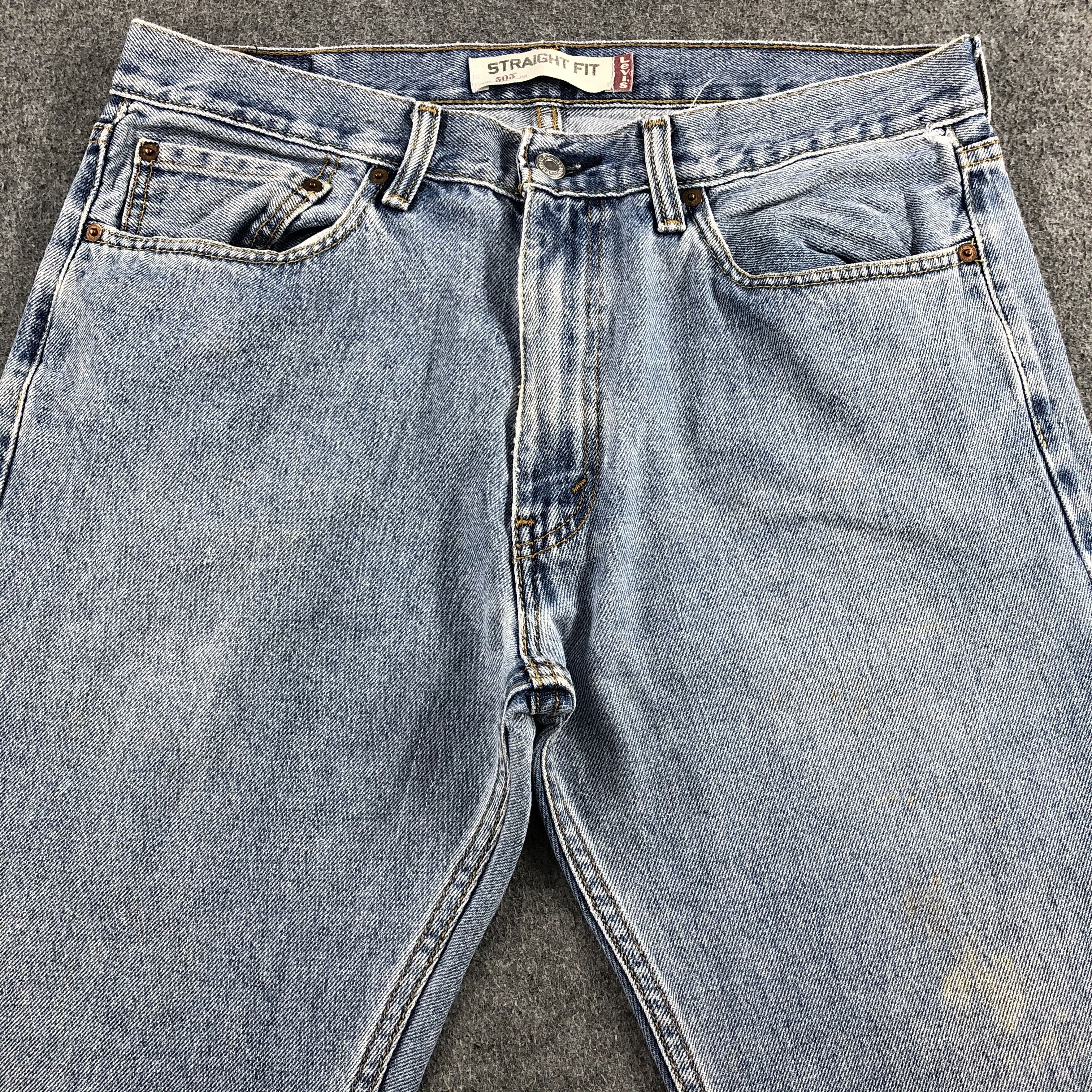 Levi's Vintage Blue Wash Levis 505 Jeans-J1624 Size US 35 - 3 Thumbnail