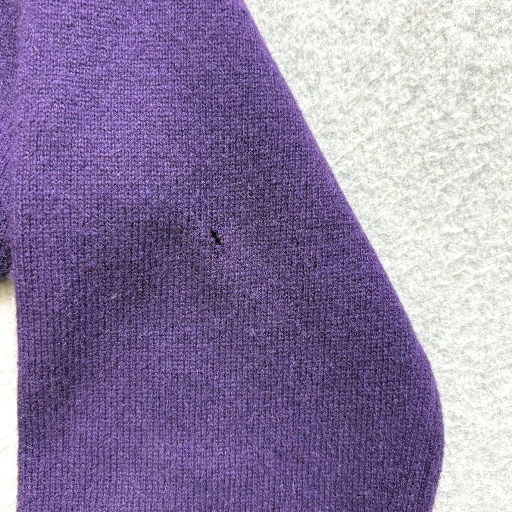 Neiman Marcus Neiman Marcus Cashmere Sweater Woman XL Purple Ruffle Quiet Luxury Heritage READ Pullover Crew Neck Long Sleeve Knit Solid Vintage: No Size XL / US 12-14 / IT 48-50 - 6 Thumbnail