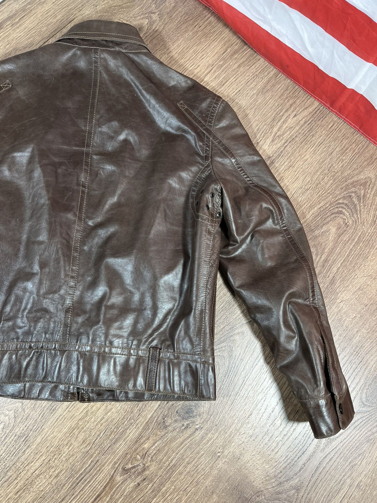 Hugo Boss Hugo Boss Nappa Brown Leather Bomber Rare Size US M / EU 48-50 / 2 - 19 Thumbnail