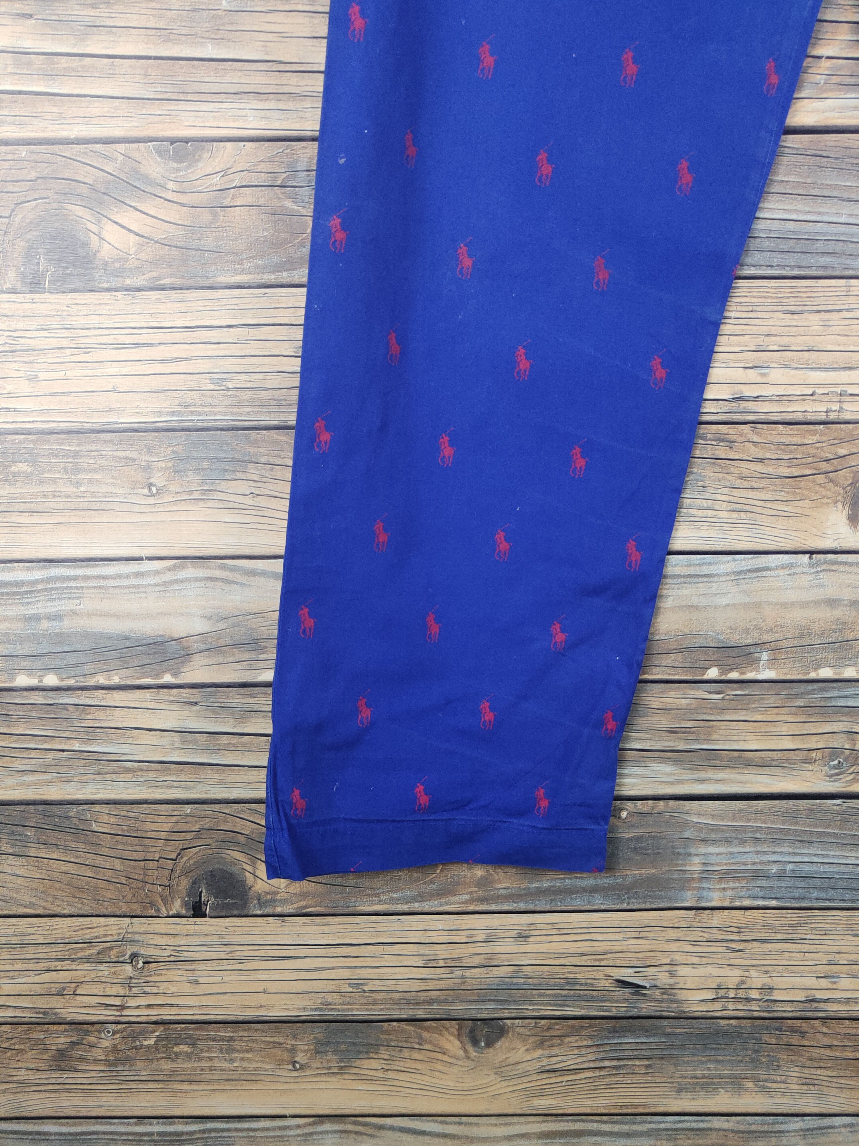 Polo Ralph Lauren DL Polo Ralph Lauren Blue Sleep Pants #46-014 Size US 28 / EU 44 - 4 Thumbnail