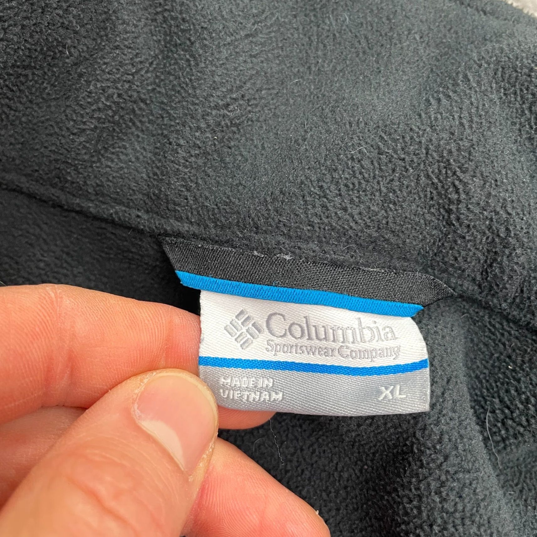 Vintage Columbia Lookout Trail Softshell Fleece Jacket Mens XL Black Blue Full Zip Hike Size US XL / EU 56 / 4 - 5 Thumbnail