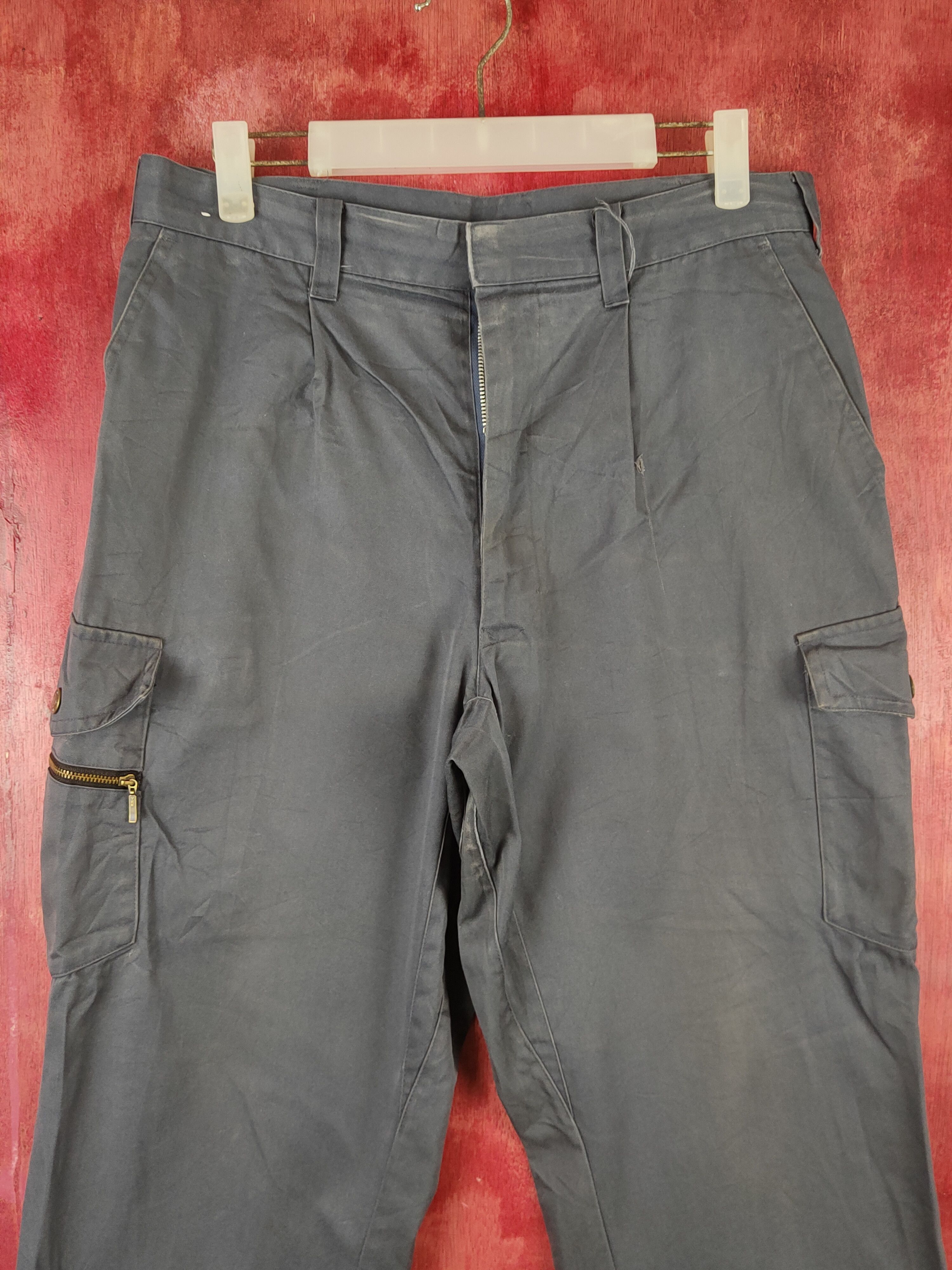 Japanese Brand WB Best Dark Gray Multipocket Tactical Cargo Pants #S1783 Size US 32 / EU 48 - 3 Thumbnail