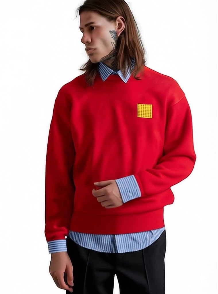LEGO × Levi's NWT w/Wearable 6x6 Baseplate – Red Crew Sweatshirt Size US L / EU 52-54 / 3 - 1 Thumbnail