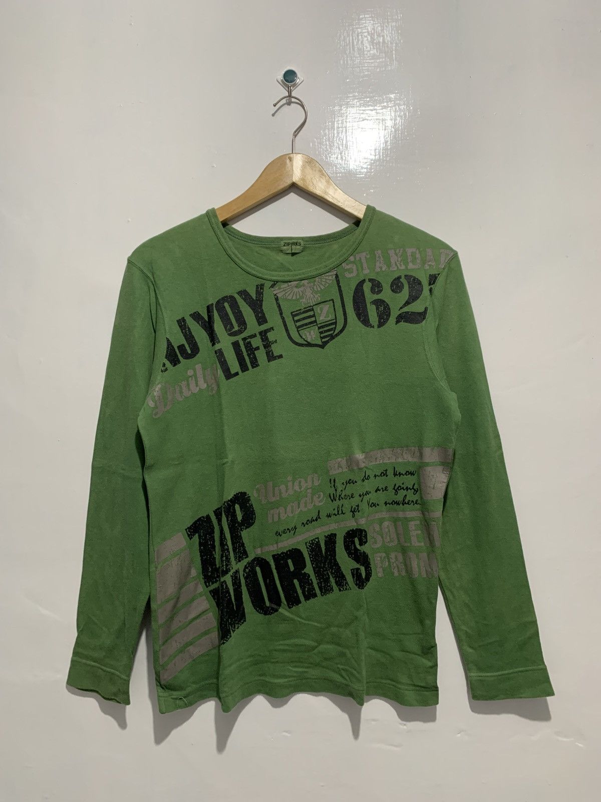 Japanese Brand Zip Works Sick Poem Gothic Punk Rock Style Long Sleeve Size M / US 6-8 / IT 42-44 - 5 Thumbnail