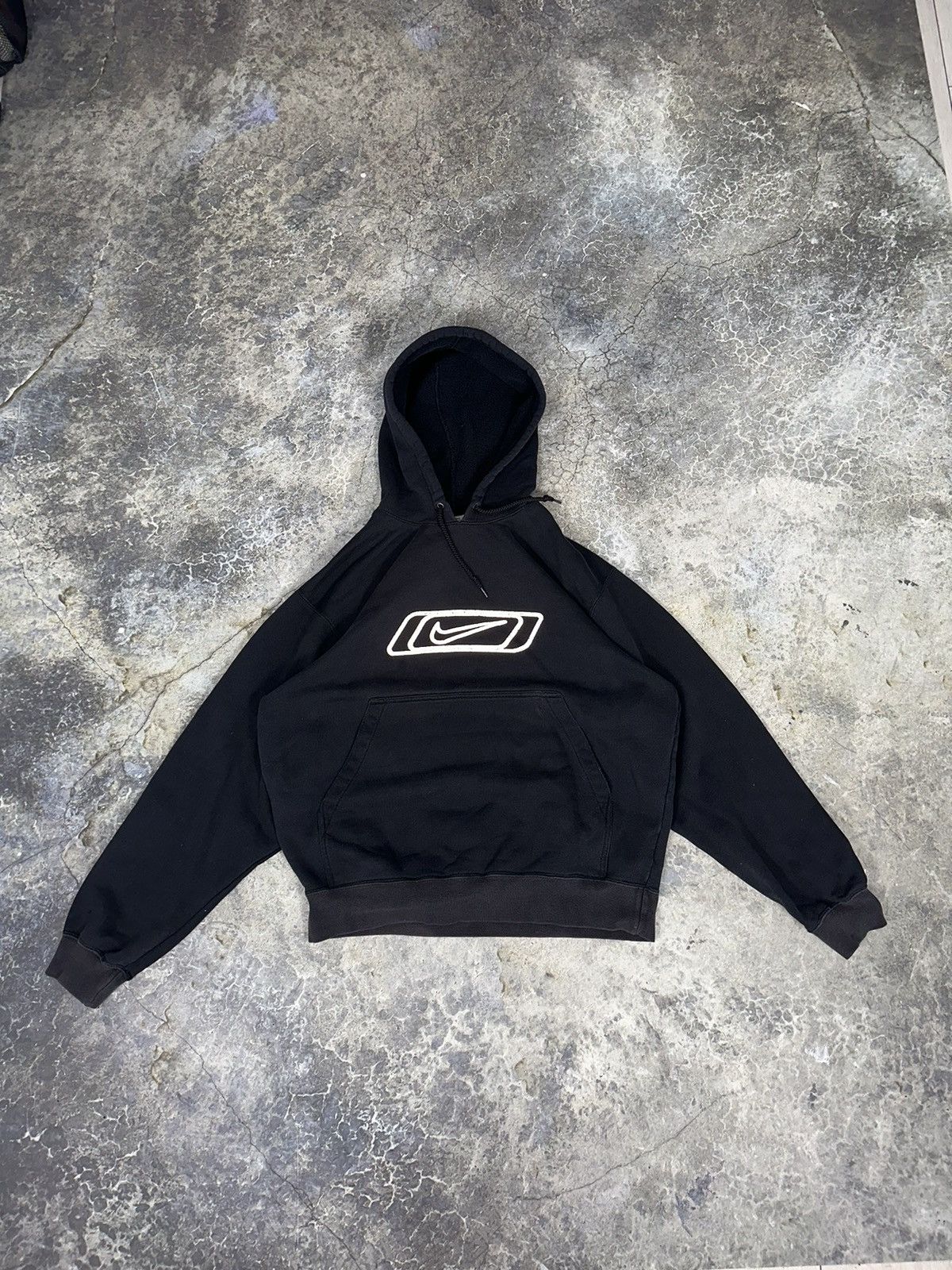 Nike × Vintage Vintage Reflective Centre Swoosh Nike Hoodie Size US XL / EU 56 / 4 - 2 Thumbnail