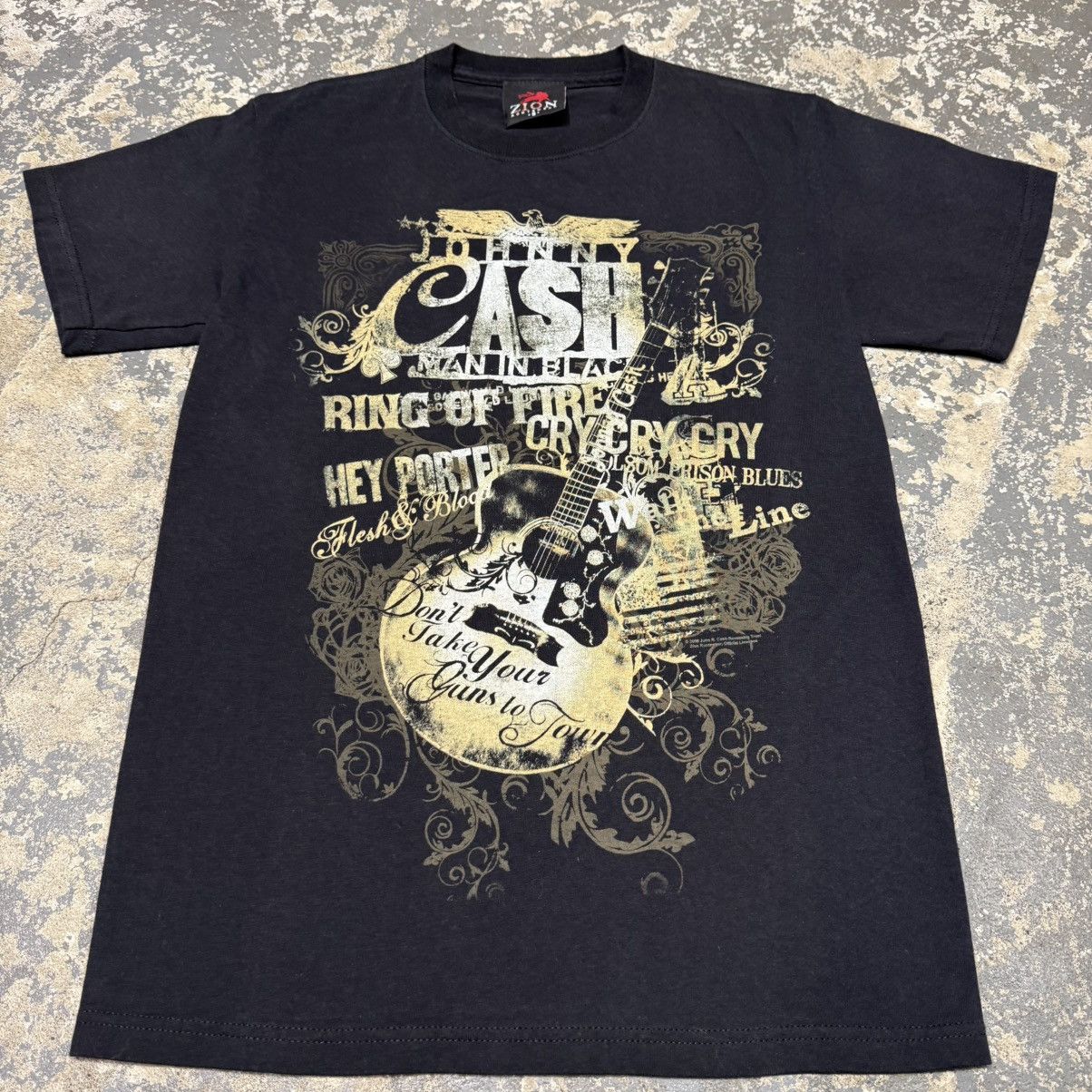 Band Tees Vintage Johnny Cash Black And Gold Zion Tshirt Size US S / EU 44-46 / 1 - 4 Thumbnail