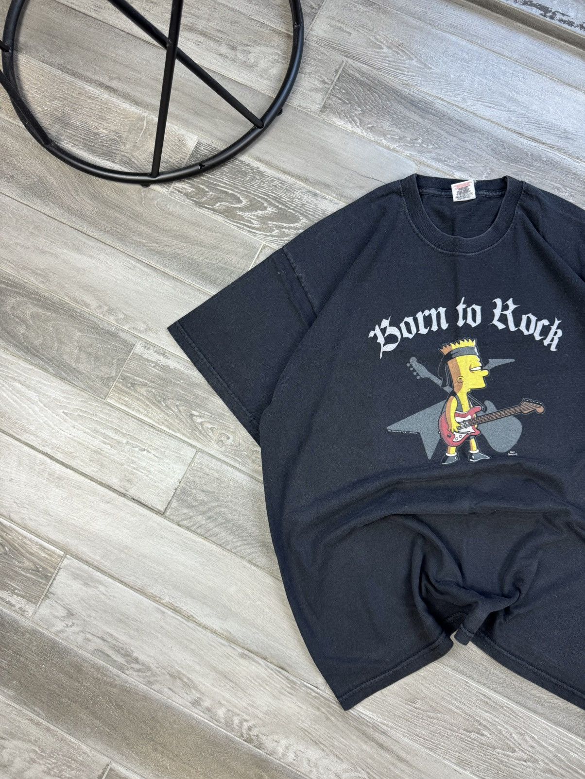 Vintage VTG Bart Simpson Born to rock 2009 Fruit of the loom tee Size US XL / EU 56 / 4 - 2 Thumbnail
