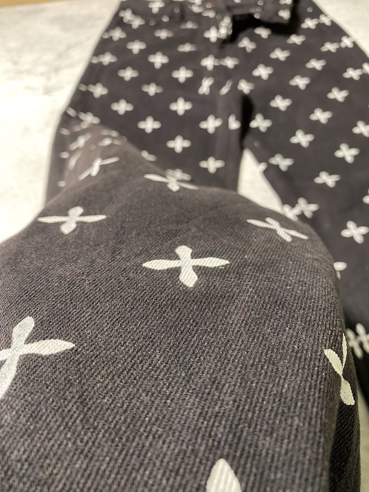 Levi's × Vintage Vtg Baggy Jeans Full Cross Motif Size US 32 / EU 48 - 4 Thumbnail