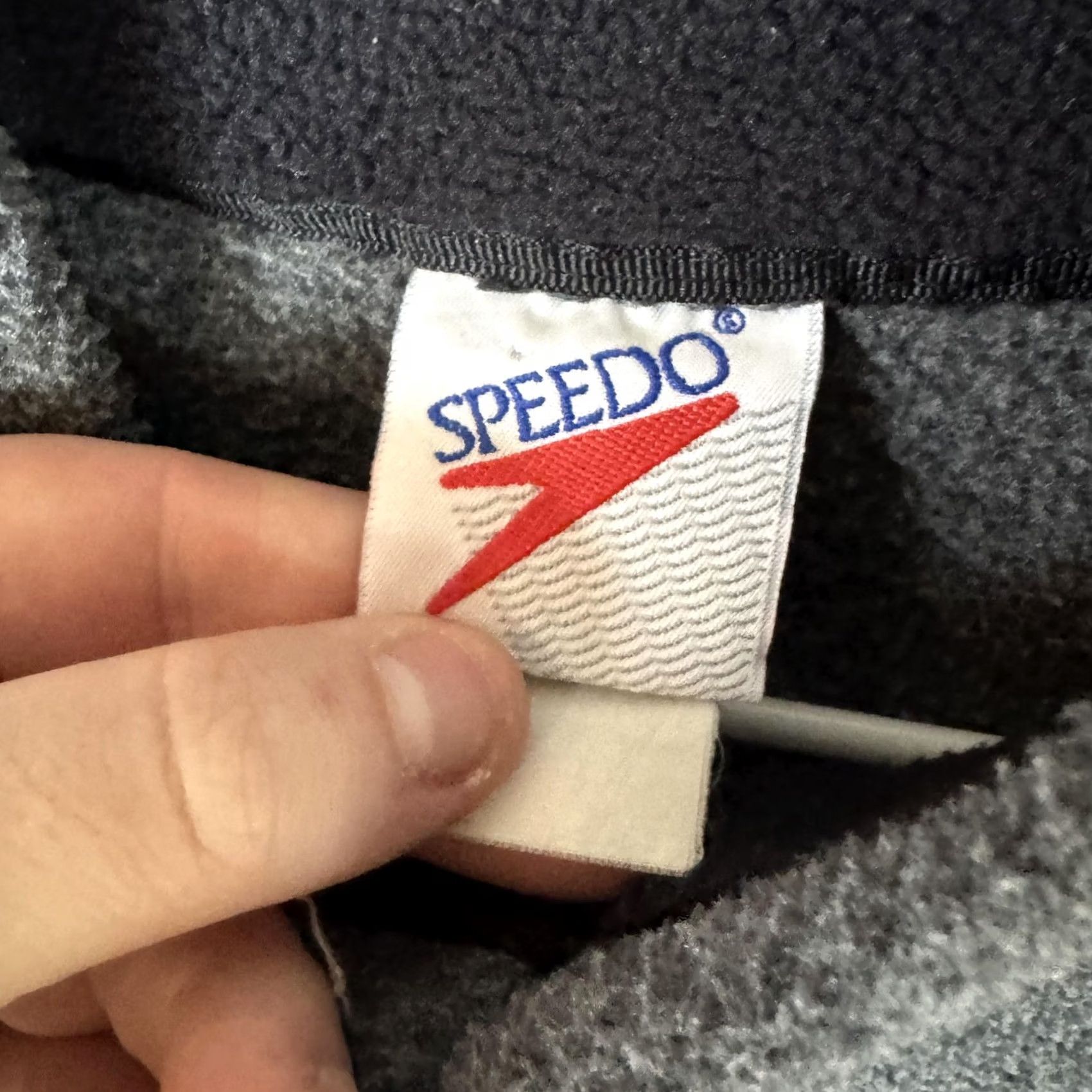 Speedo Speedo Jacket Mens XL Gray 1/4 Zip Fleece Collar Pocket Adjustable Hem Pullover Size US XL / EU 56 / 4 - 7 Thumbnail