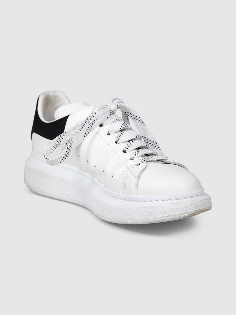 Alexander McQueen Oversized White Leather Trainers Size US 9.5 / IT 39.5 - 1 Thumbnail