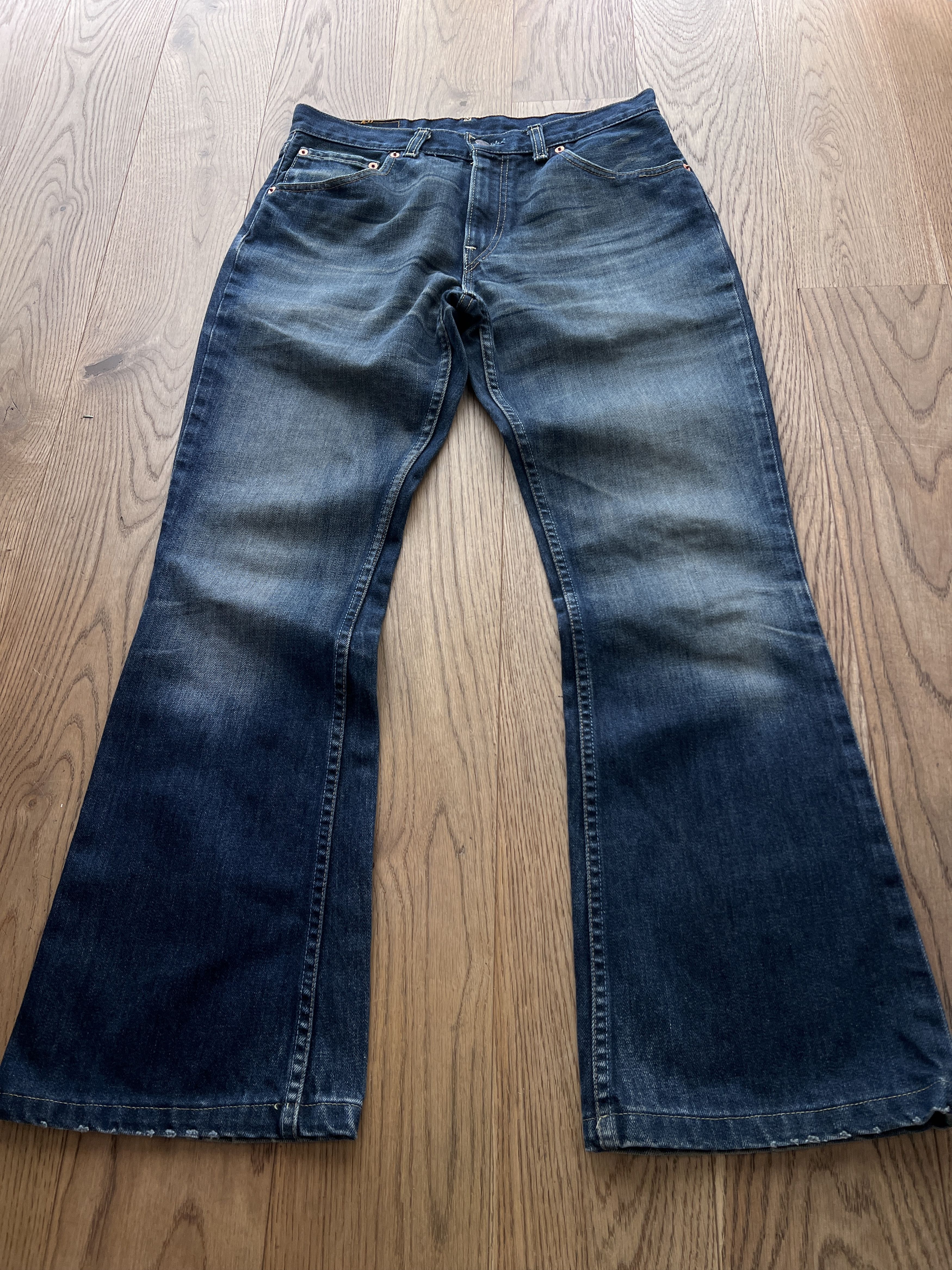 Levi's Vintage Clothing Levis 525 Flared boot cut VTG 00s Retro washed fabric denim Size US 30 / EU 46 - 1 Thumbnail