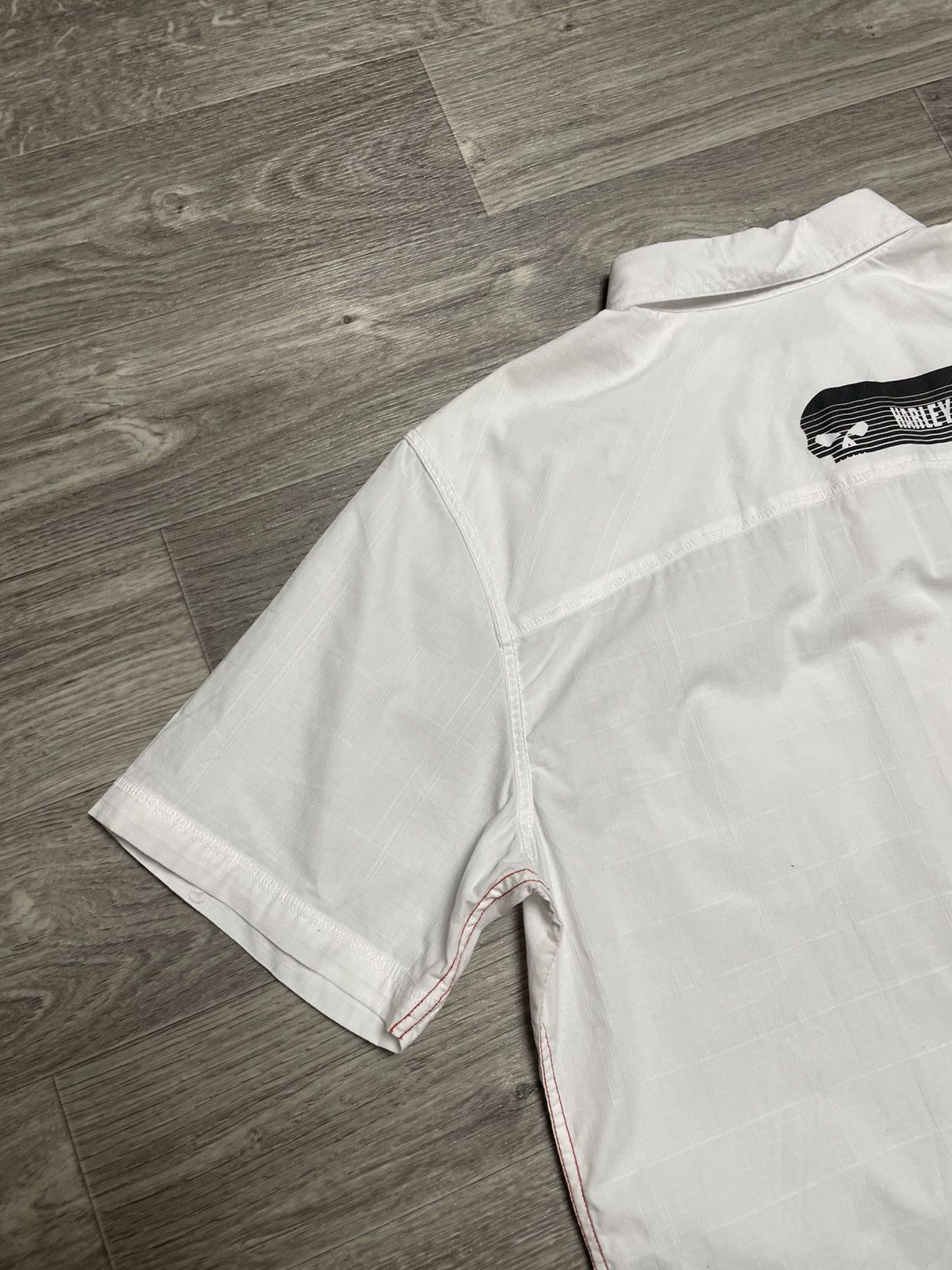 Harley Davidson Vintage Harley Davidson White Short Sleeve Shirt Button Up Size US L / EU 52-54 / 3 - 18 Thumbnail