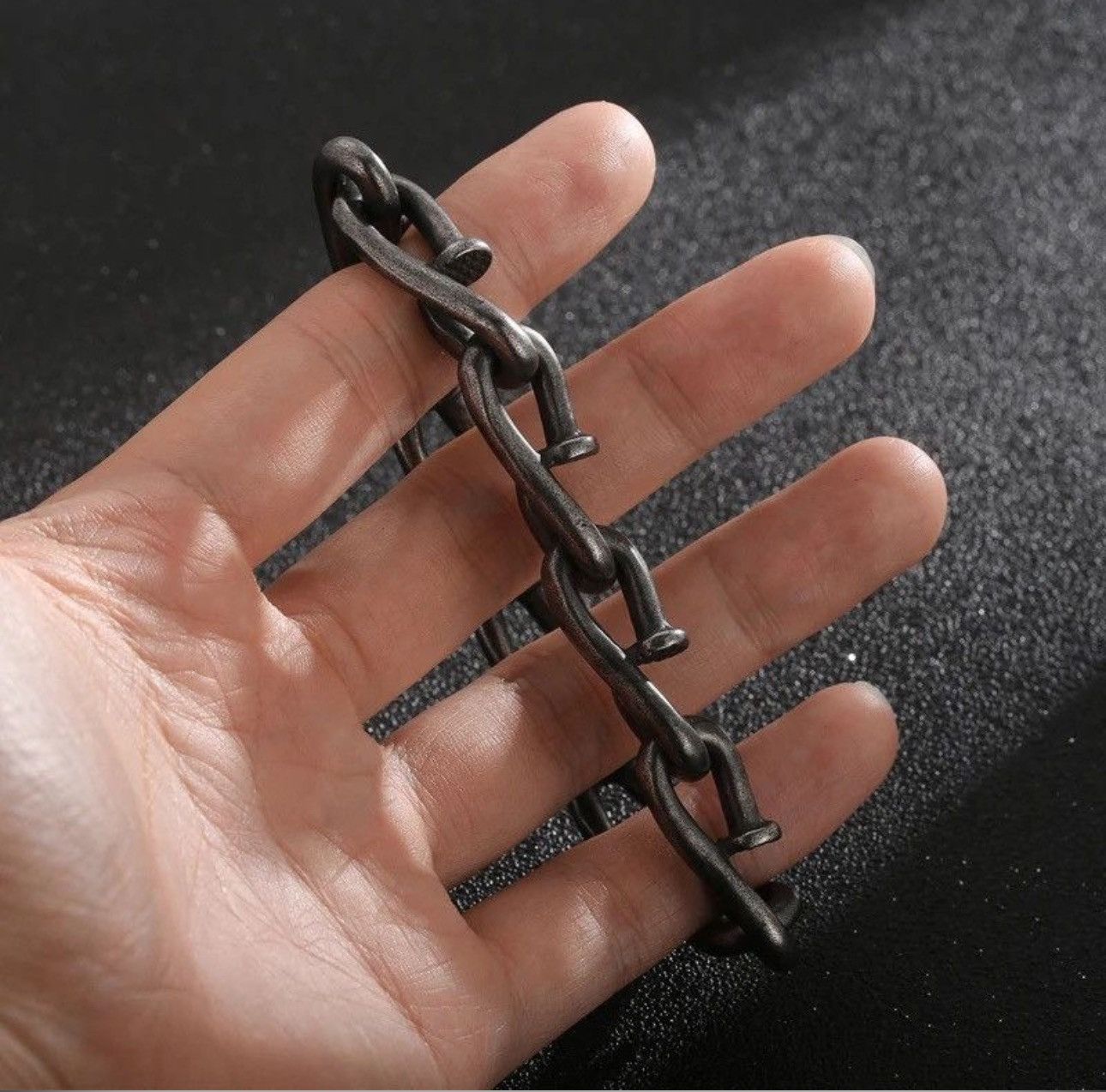 Vintage Vintage Nail Link Chain Bracelet Size ONE SIZE - 4 Thumbnail