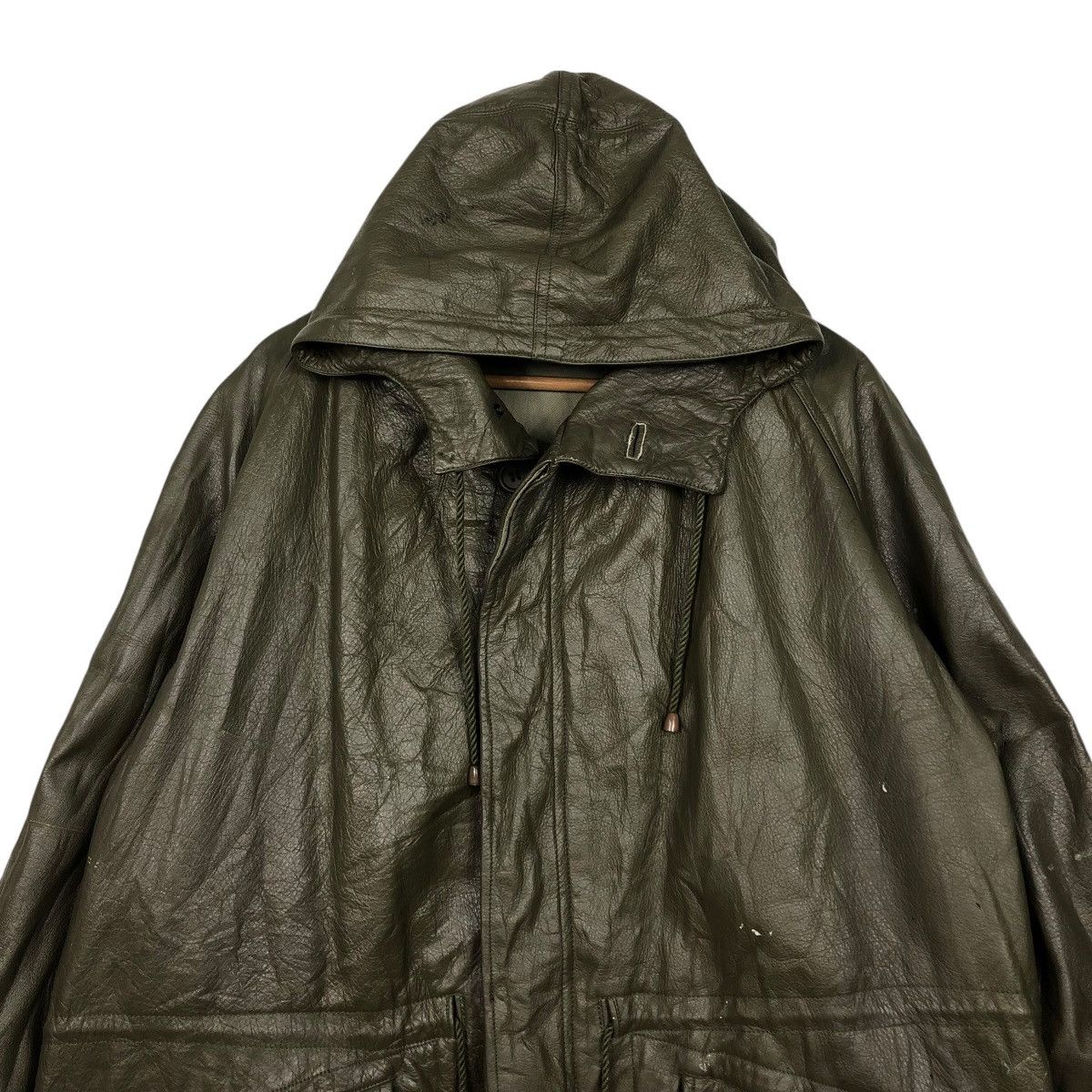 Japanese Brand 🔥VINTAGE BIKER LEATHER JACKET BIG LOGO LINING Size US L / EU 52-54 / 3 - 3 Thumbnail