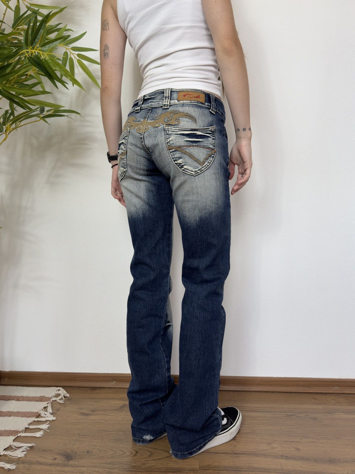 Vintage VINTAGE TRIBAL VON DUTCH STYLE JEANS PANTS Size 27" / US 4 / IT 40 - 1 Thumbnail