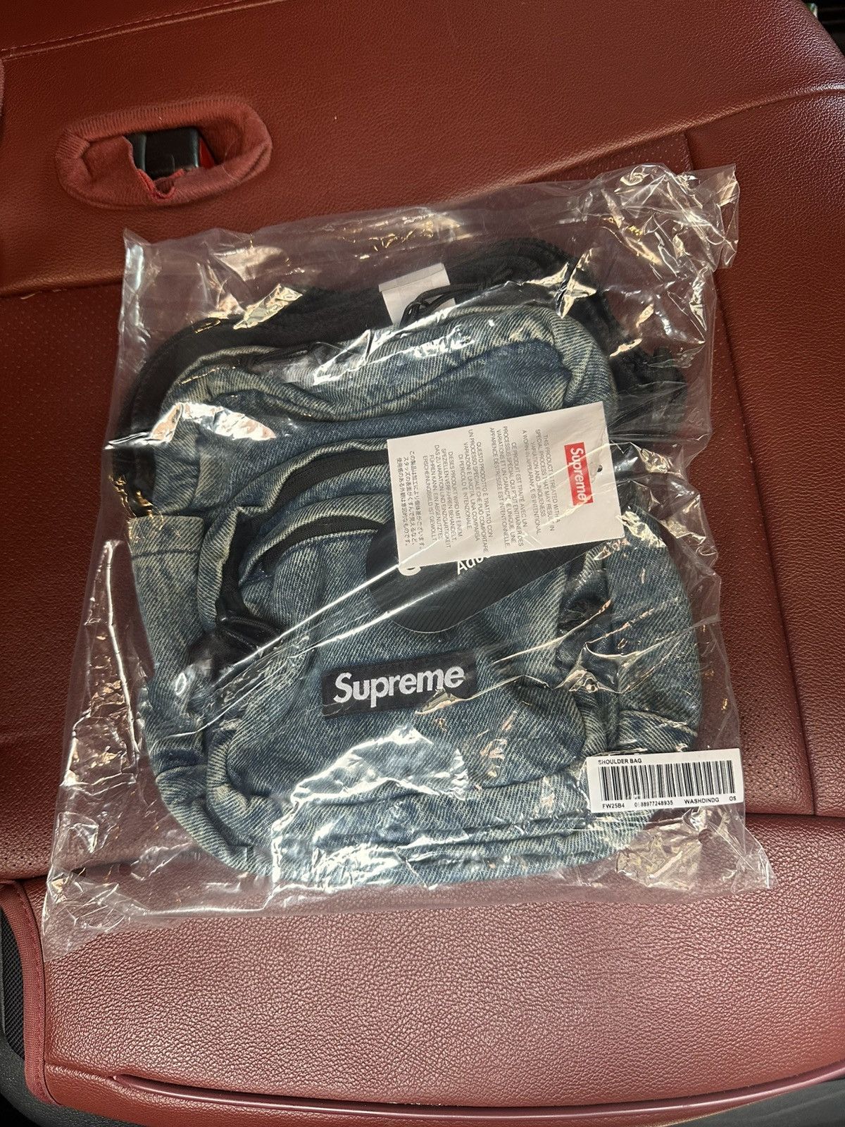 Supreme Denim Shoulder Bag Washed Indigo