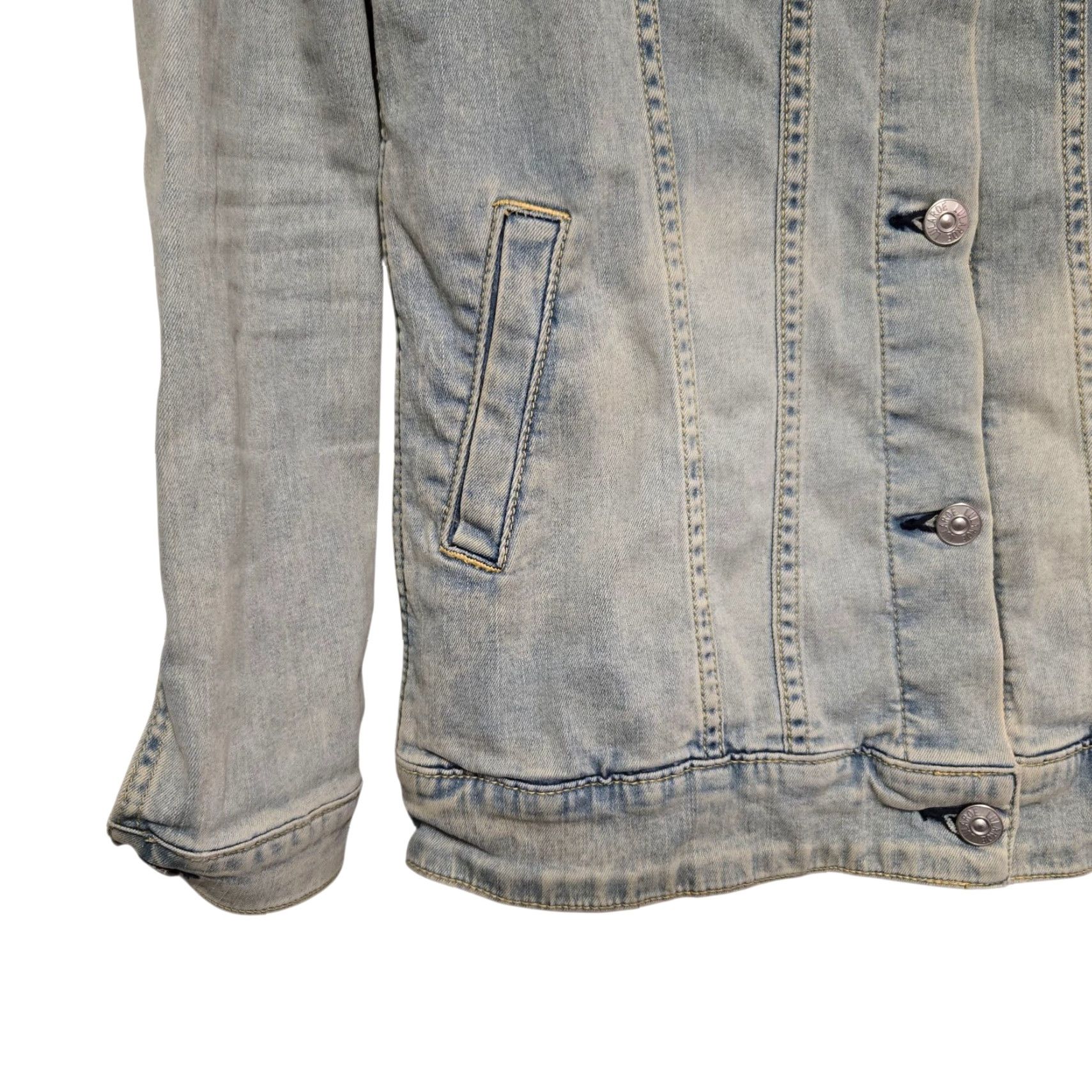 Vintage LuLaRoe Womens Jeans Jacket Light Denim XXS Cotton Spandex Stretch Blue Size 24" / US 00 / IT 34 - 3 Thumbnail
