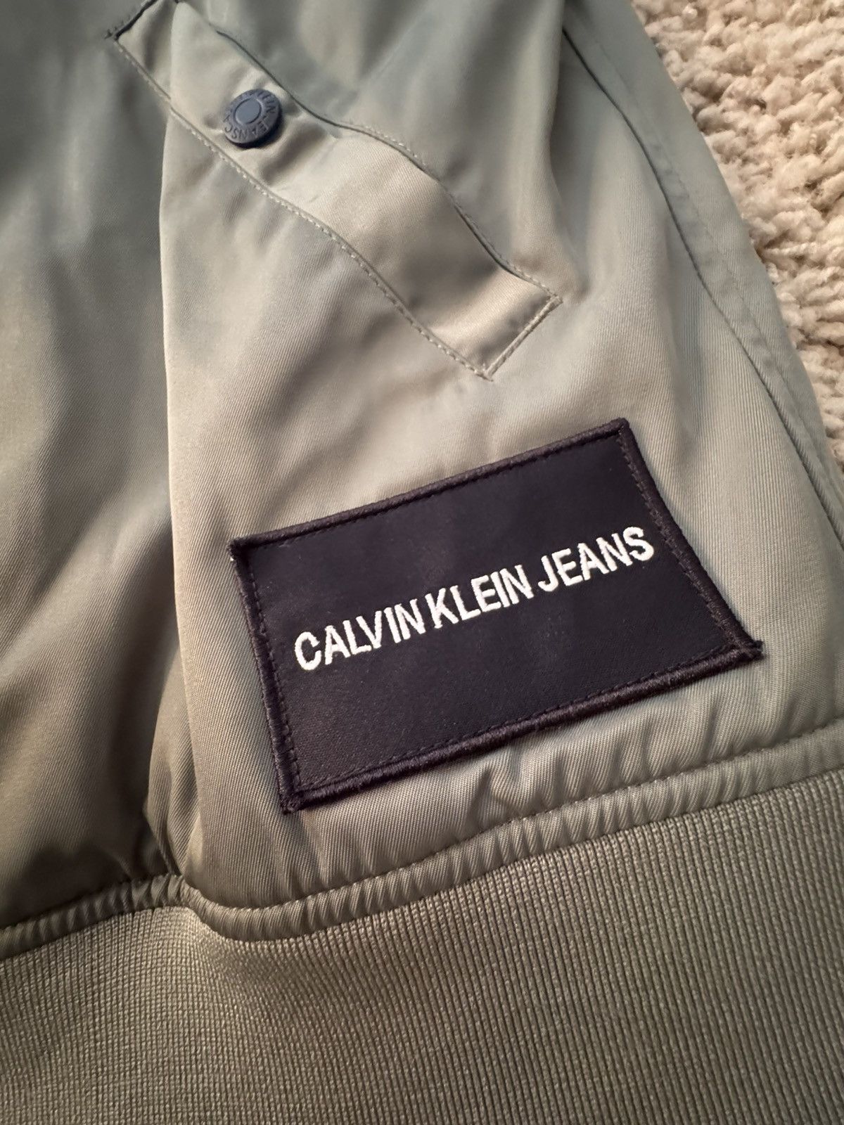 Calvin Klein Calvin Klein Padded Bomber Jacket Olive Size US L / EU 52-54 / 3 - 2 Thumbnail