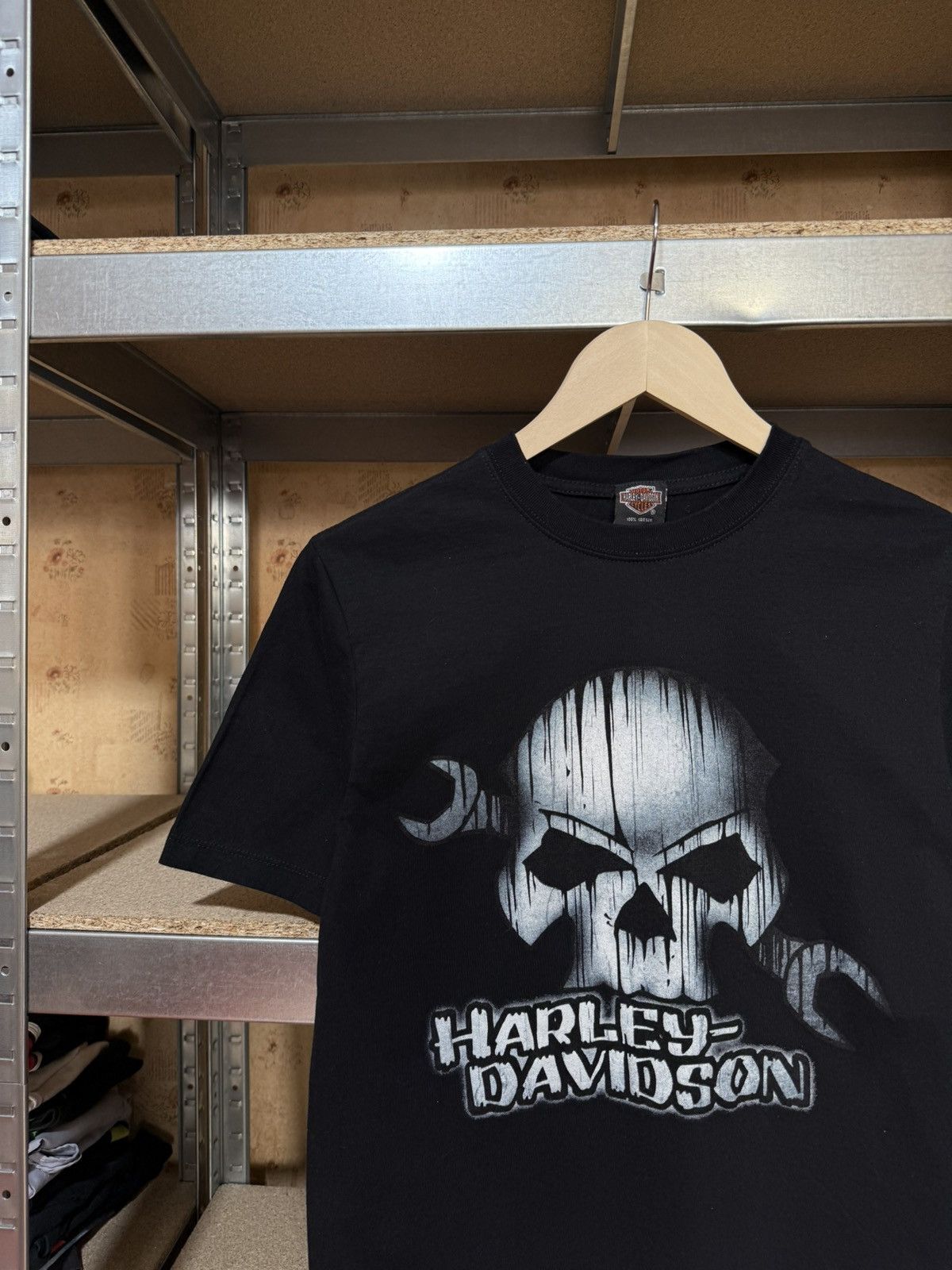 Harley Davidson × Vintage Vintage 90’s Harley Davidson Skull Bike Retro T-Shirt Y2K Size US S / EU 44-46 / 1 - 3 Thumbnail