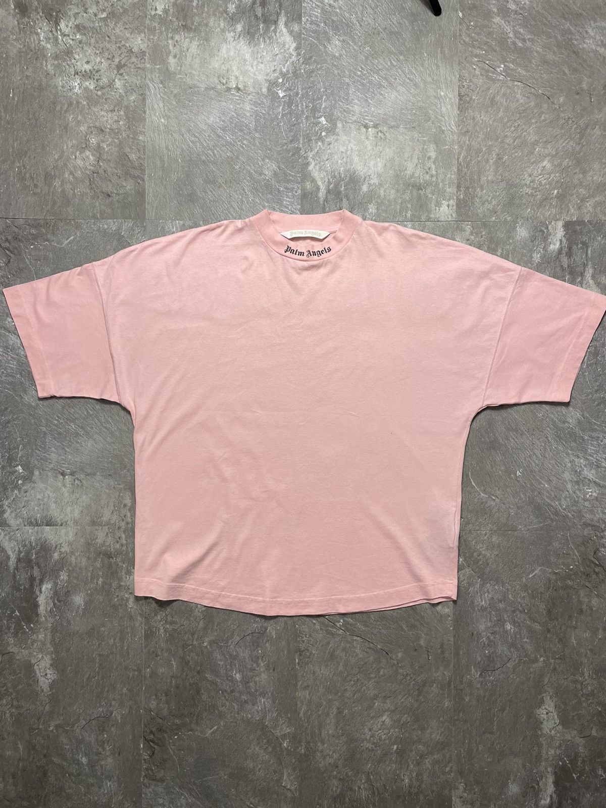 Palm Angels Palm Angels Oversize Classic Logo Pink Tee Rare Streetwear Size US XL / EU 56 / 4 - 4 Thumbnail