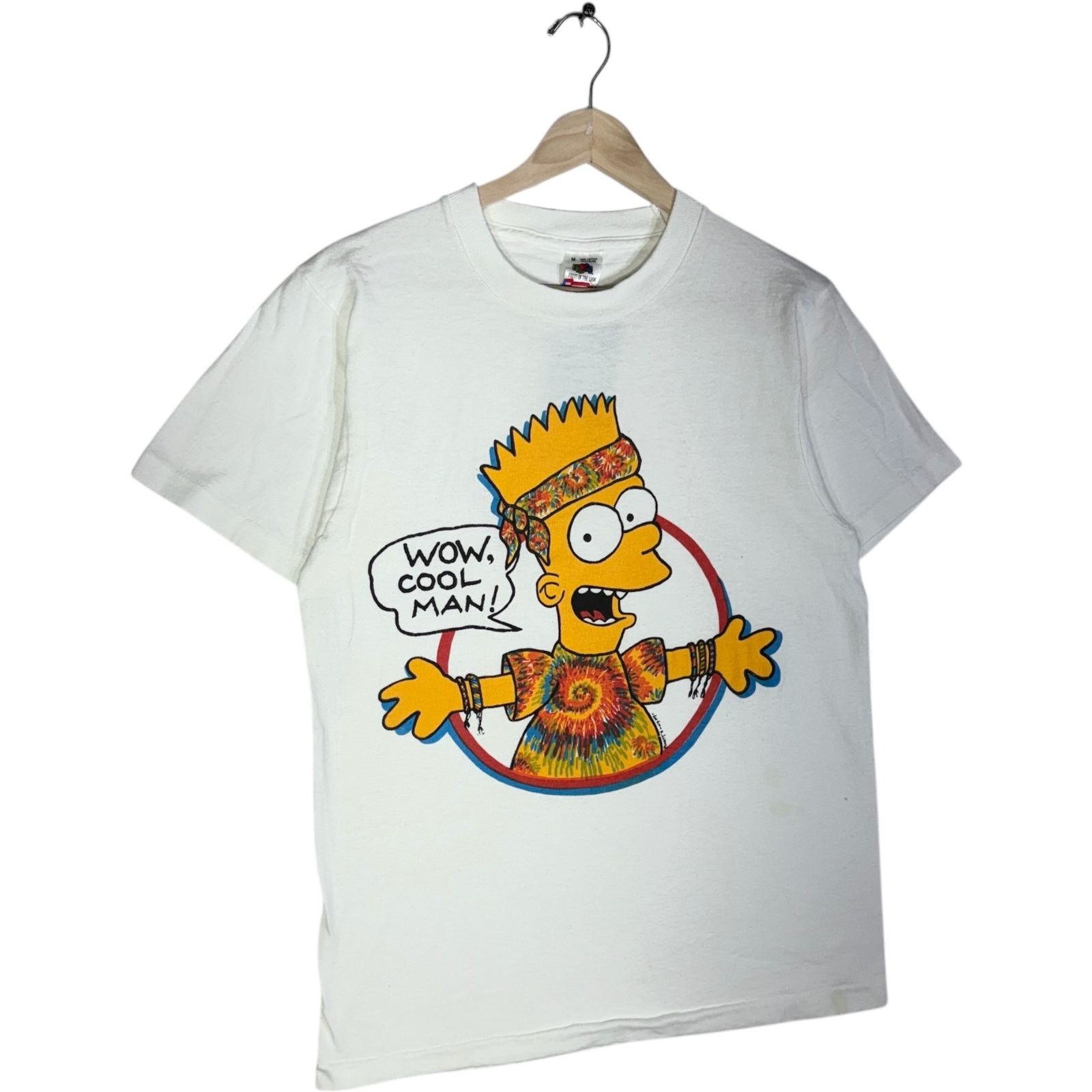 Fruit Of The Loom Vintage Simpsons Bart Ti-Dye "Cool Man!" Tee Medium Size US M / EU 48-50 / 2 - 4 Thumbnail