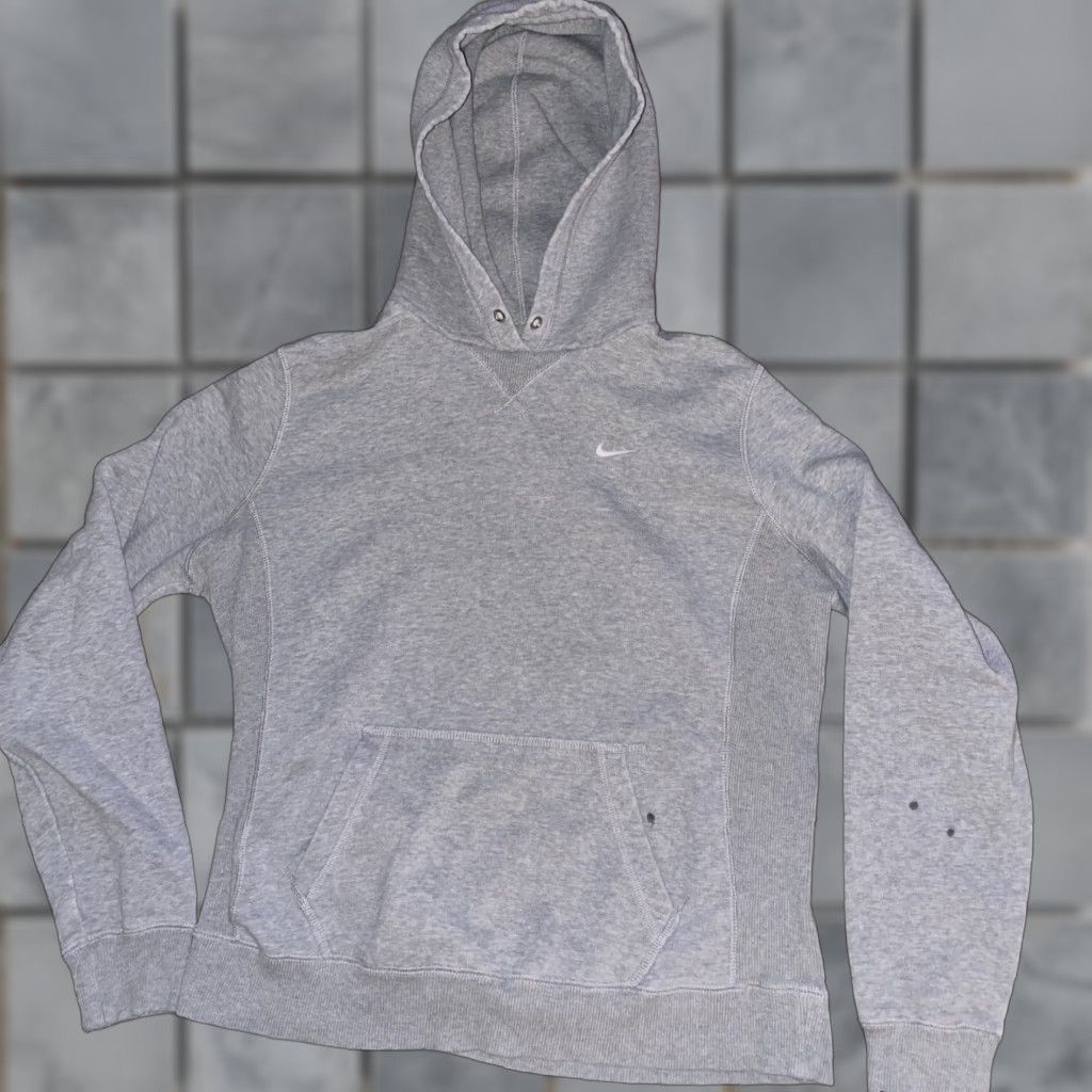 Nike Nike Hoodie Mens Medium Grey Boxy Fit Embroidered Check Sweatshirt Size US M / EU 48-50 / 2 - 1 Thumbnail