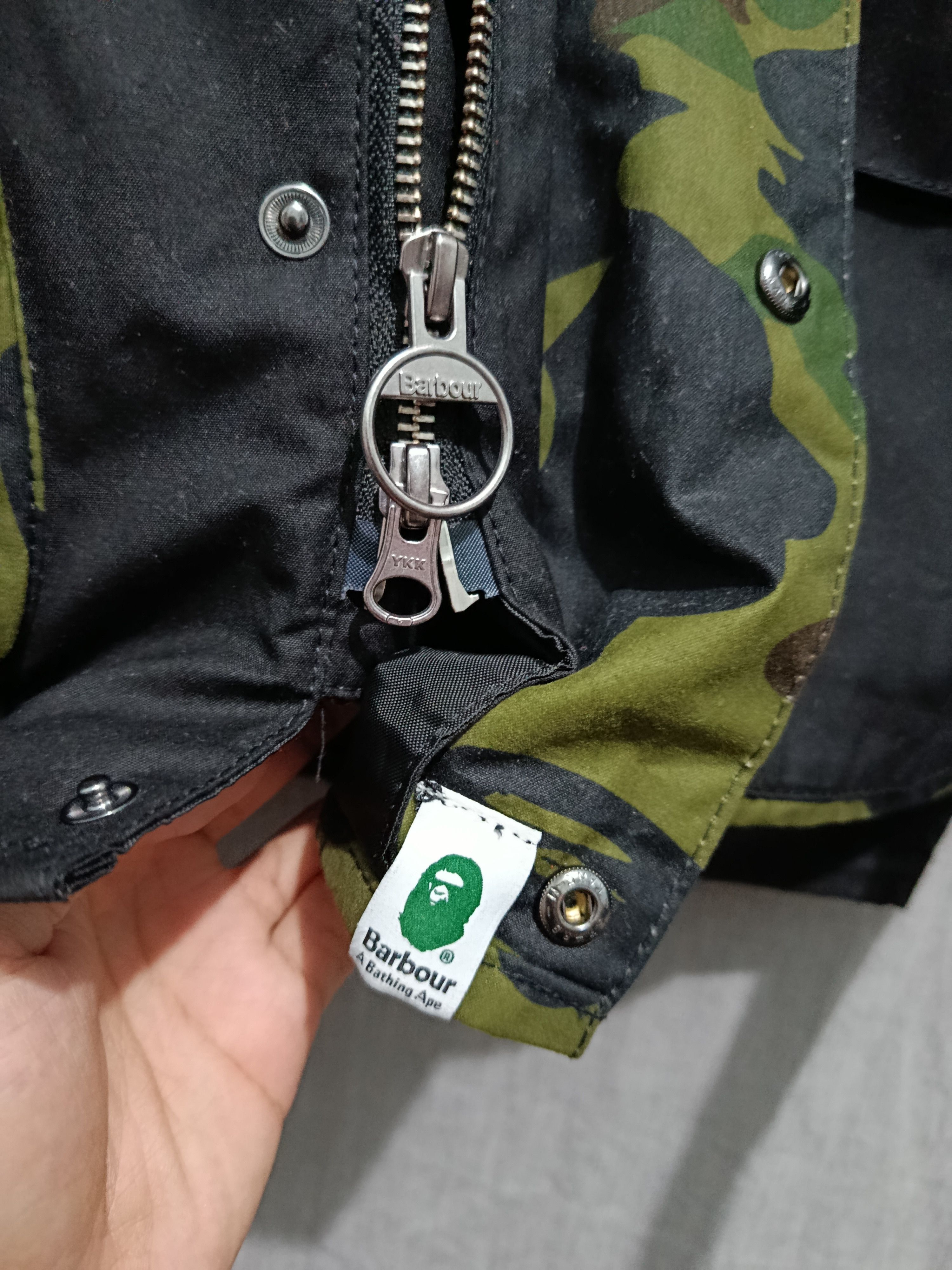 Bape × Barbour Barbour x Bape Camo rain wax jacket Size US M / EU 48-50 / 2 - 7 Thumbnail
