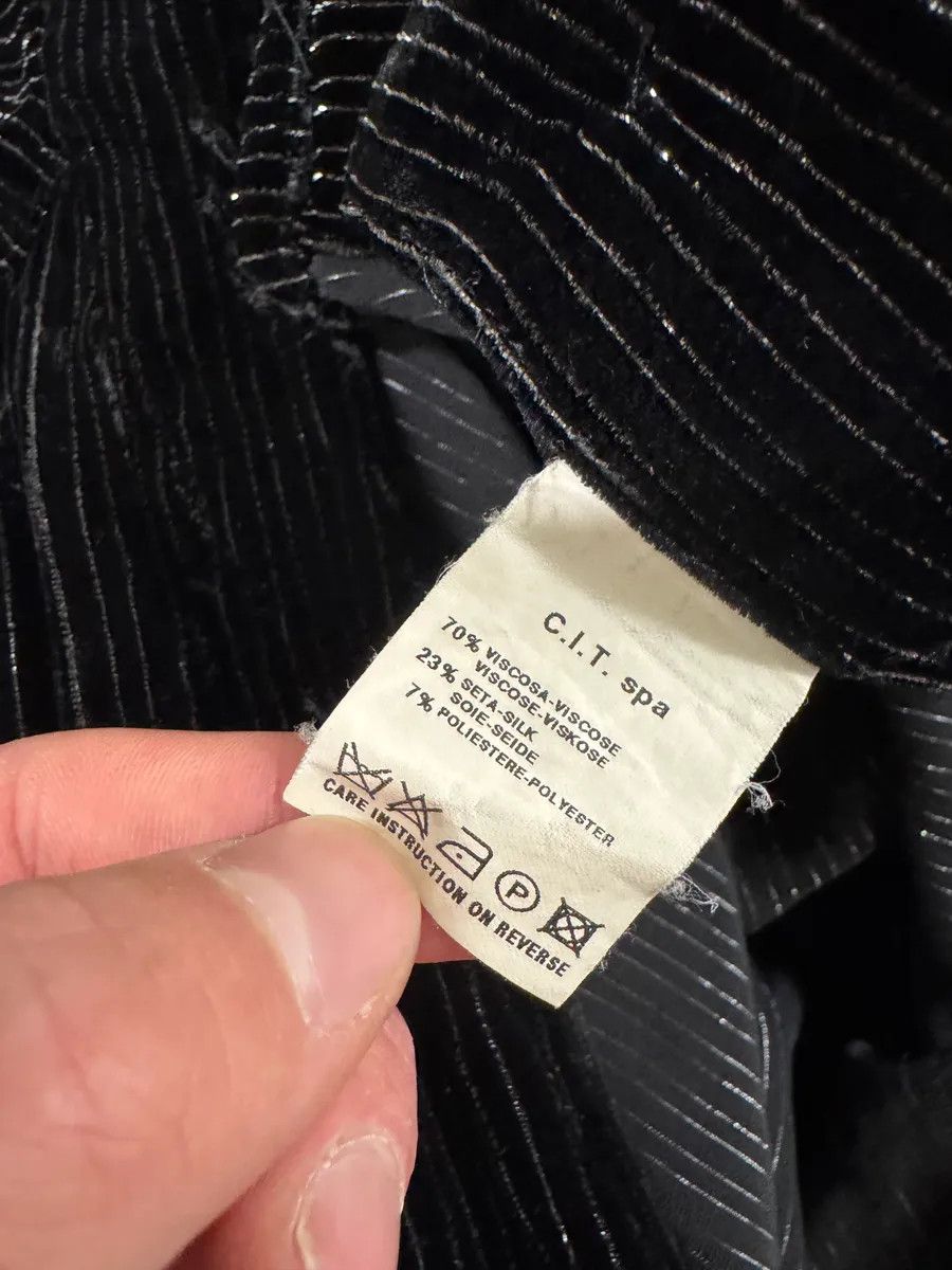 Emporio Armani × Vintage 2000s Emporio Armani Mafia Black Stripes Jacket Size US M / EU 48-50 / 2 - 10 Thumbnail