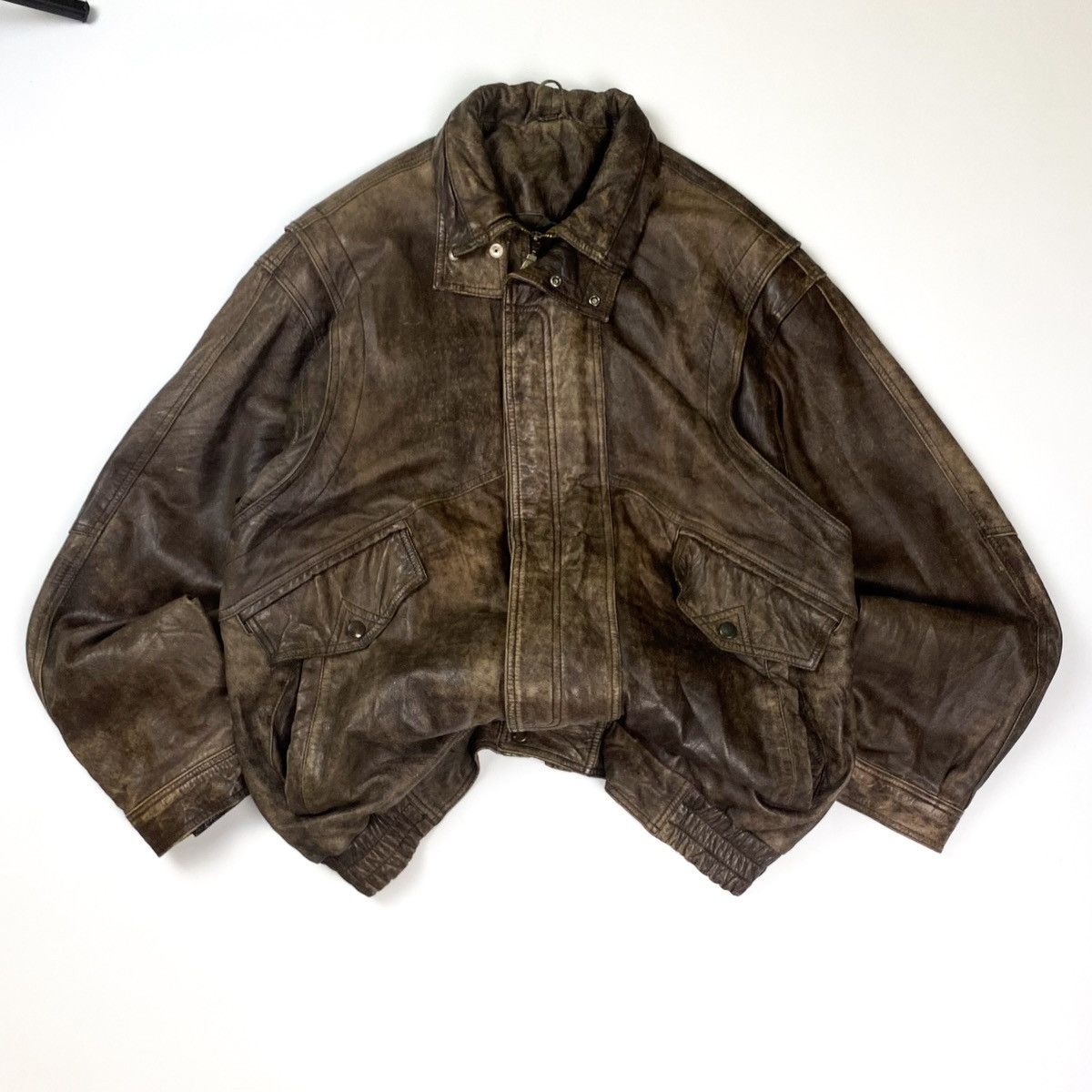 Japanese Brand × Vintage adidas vintage leather jacket Size US XL / EU 56 / 4 - 3 Thumbnail
