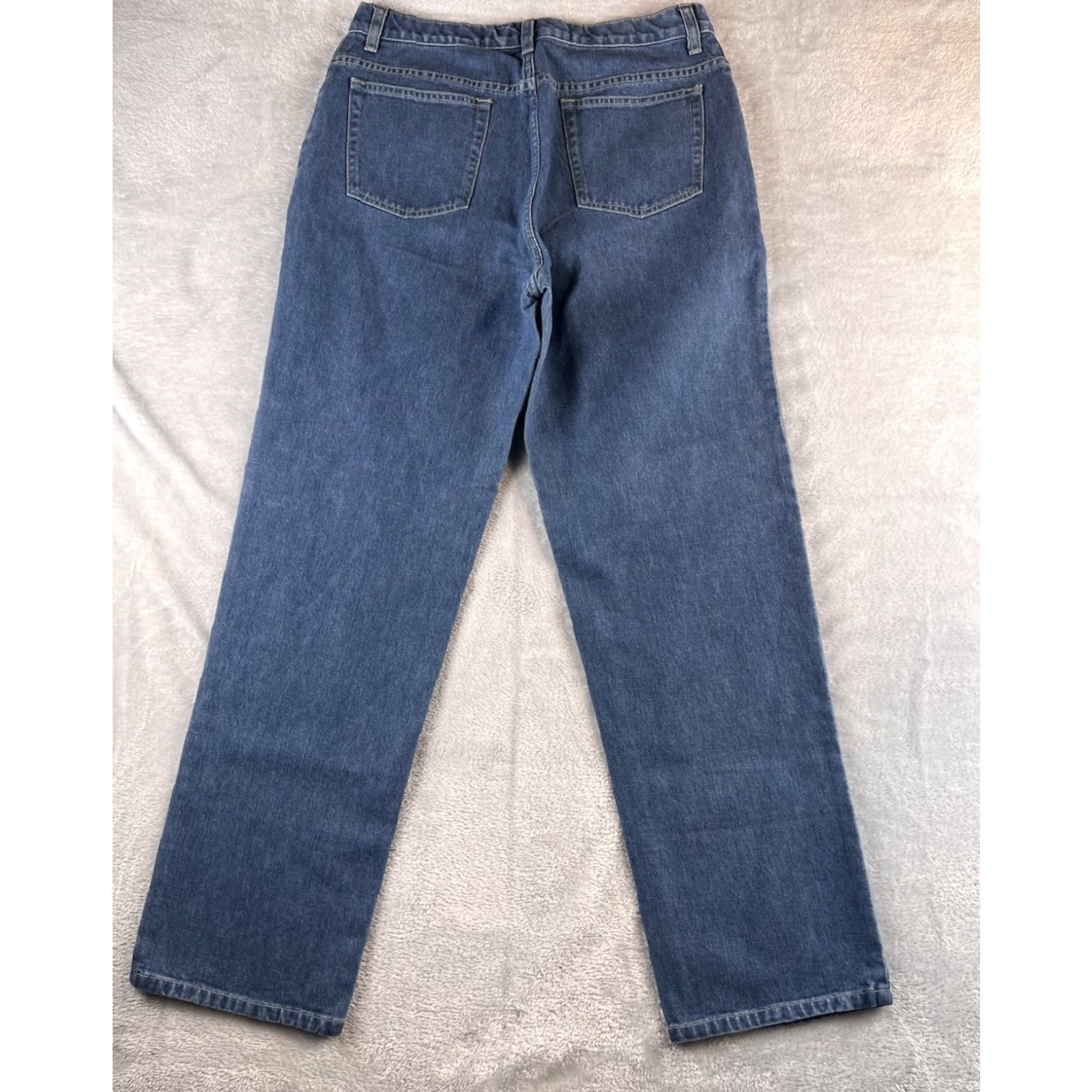 Eddie Bauer VINTAGE Eddie Bauer Jeans Womens 12 (32x30.5) Blue Straight 90s Y2K Womens Jeans Size 34" / US 12 / IT 48 - 2 Thumbnail