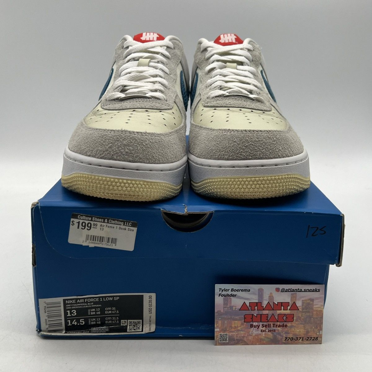Nike Undefeated x air force 1 low 5 on it Size US 13 / EU 46 - 2 Thumbnail