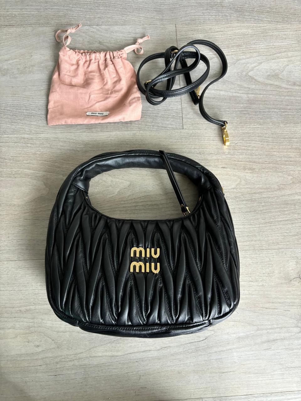 Miu Miu Miu Miu Small Wander matelassé nappa leather hobo bag Size ONE SIZE - 2 Thumbnail