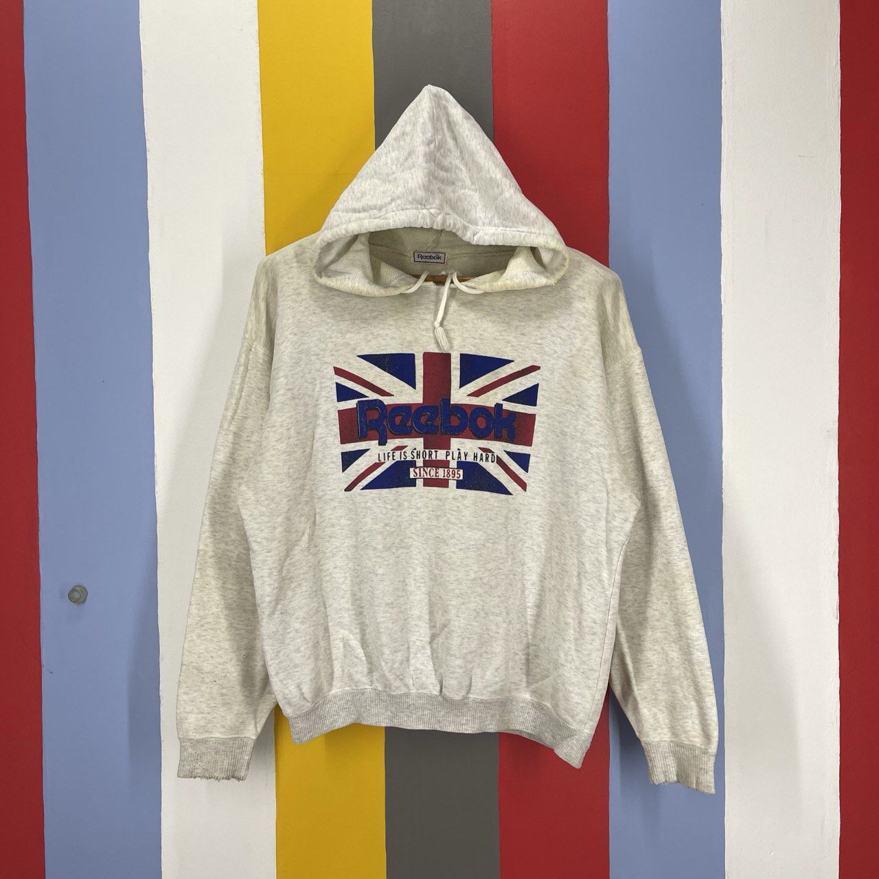 Reebok 90s Vintage REEBOK Distress Hoodie #1905/10 Size US M / EU 48-50 / 2 - 1 Thumbnail