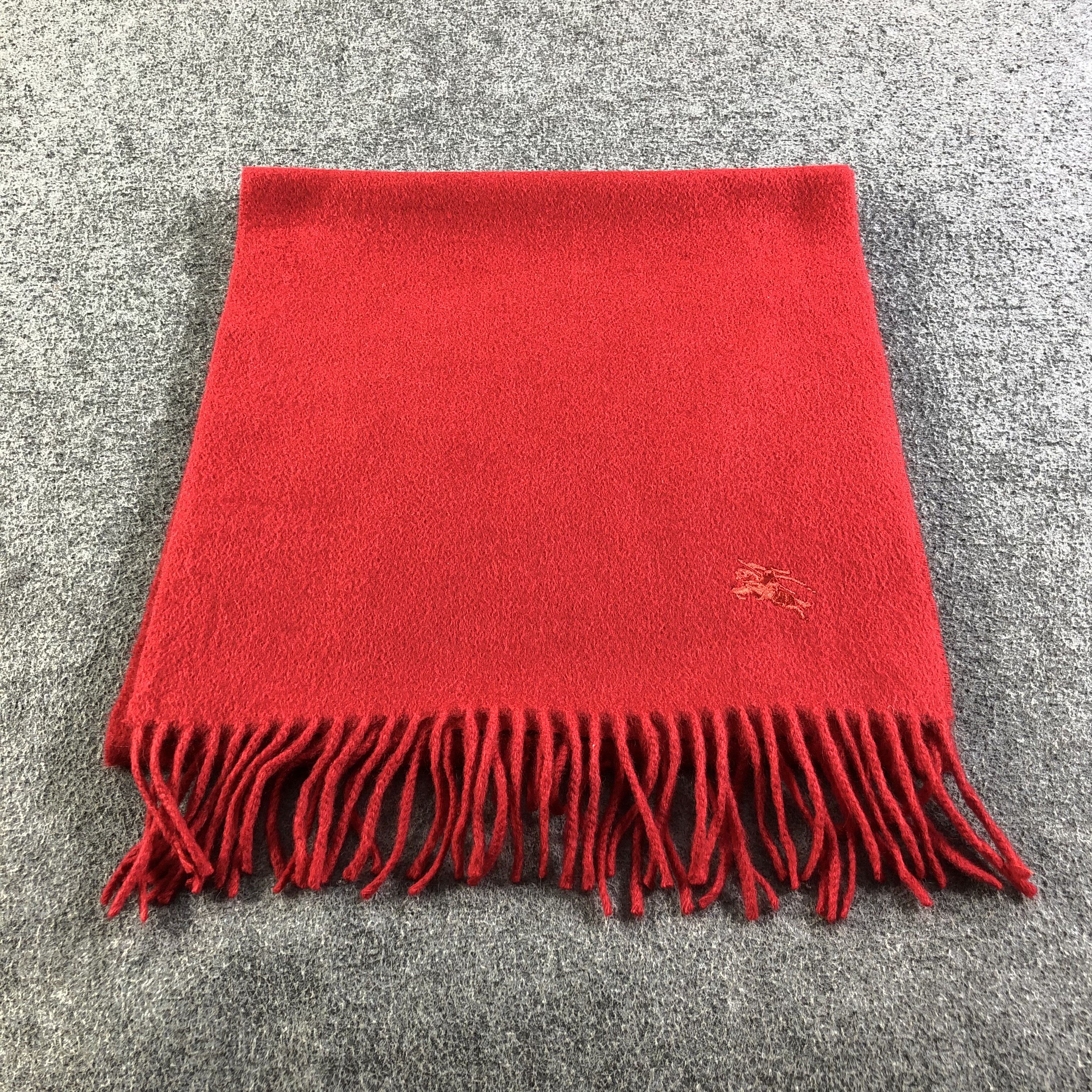 Burberry Burberrys Plain Cashmere Scarf Muffler V1777 Size ONE SIZE - 3 Thumbnail