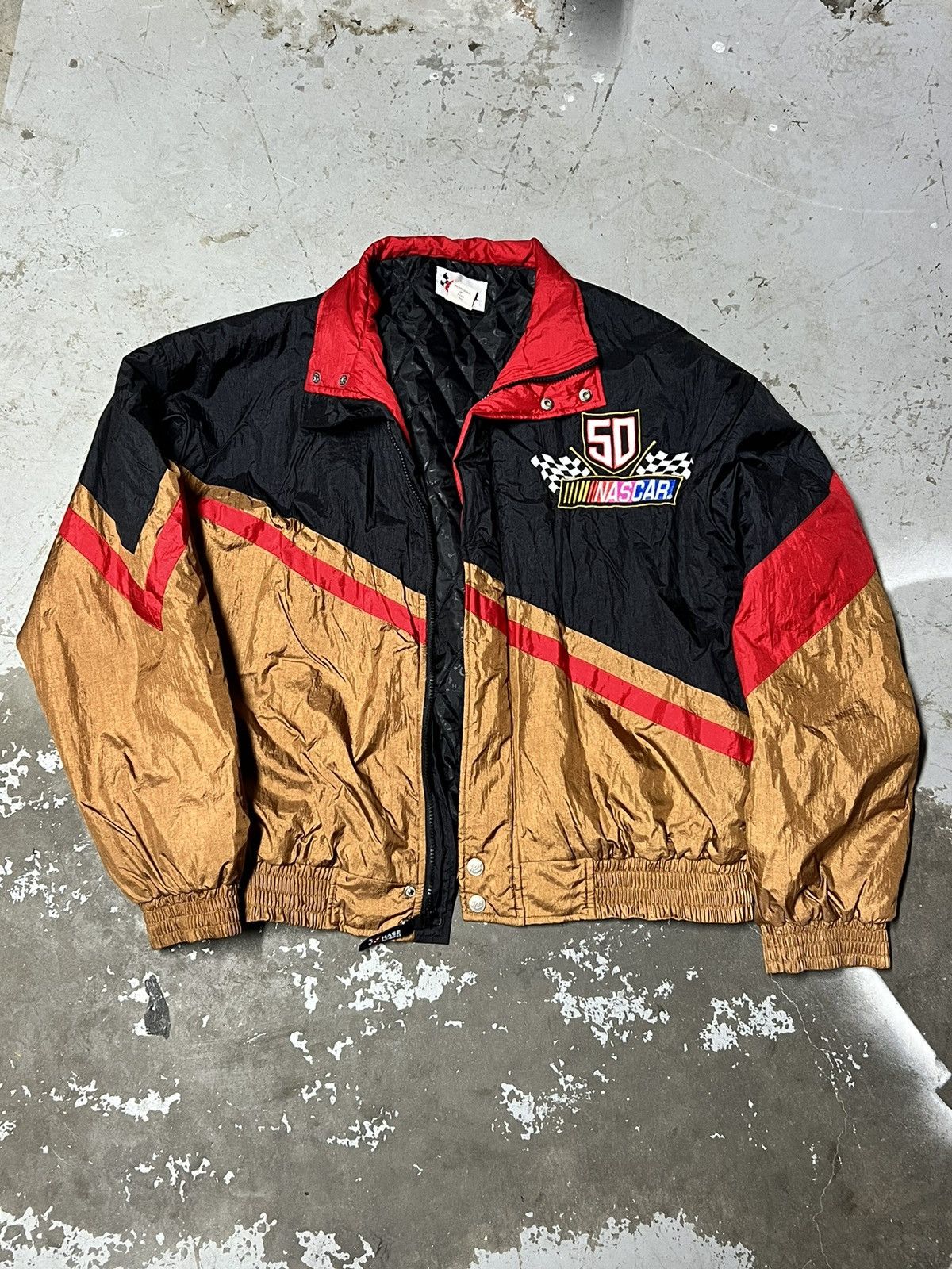 image of 1998 Nascar 50Th Anniversary Jacket in Black, Men's (Size XL)