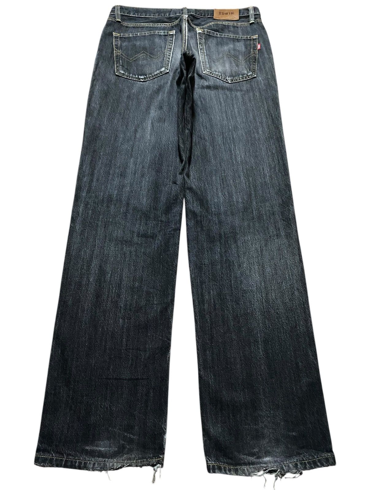 Edwin Vintage Edwin Black Jeans Japan 404 Loose Size US 33 - 2 Thumbnail