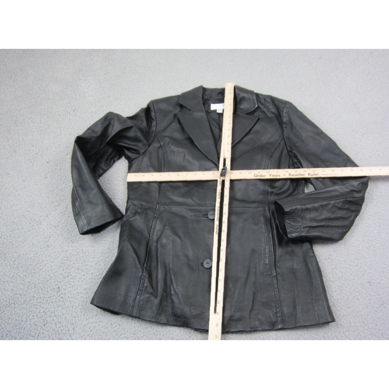 Worthington Vintage Worthington Leather Jacket Womens L Black Bomber 90s Button Up Jacket Size L / US 10 / IT 46 - 6 Thumbnail