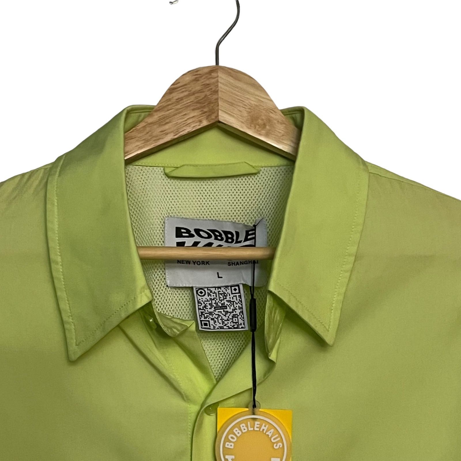 Other Bobblehaus Button Down Lime Green Utility Shirt -Size L, NWT Size US L / EU 52-54 / 3 - 7 Thumbnail