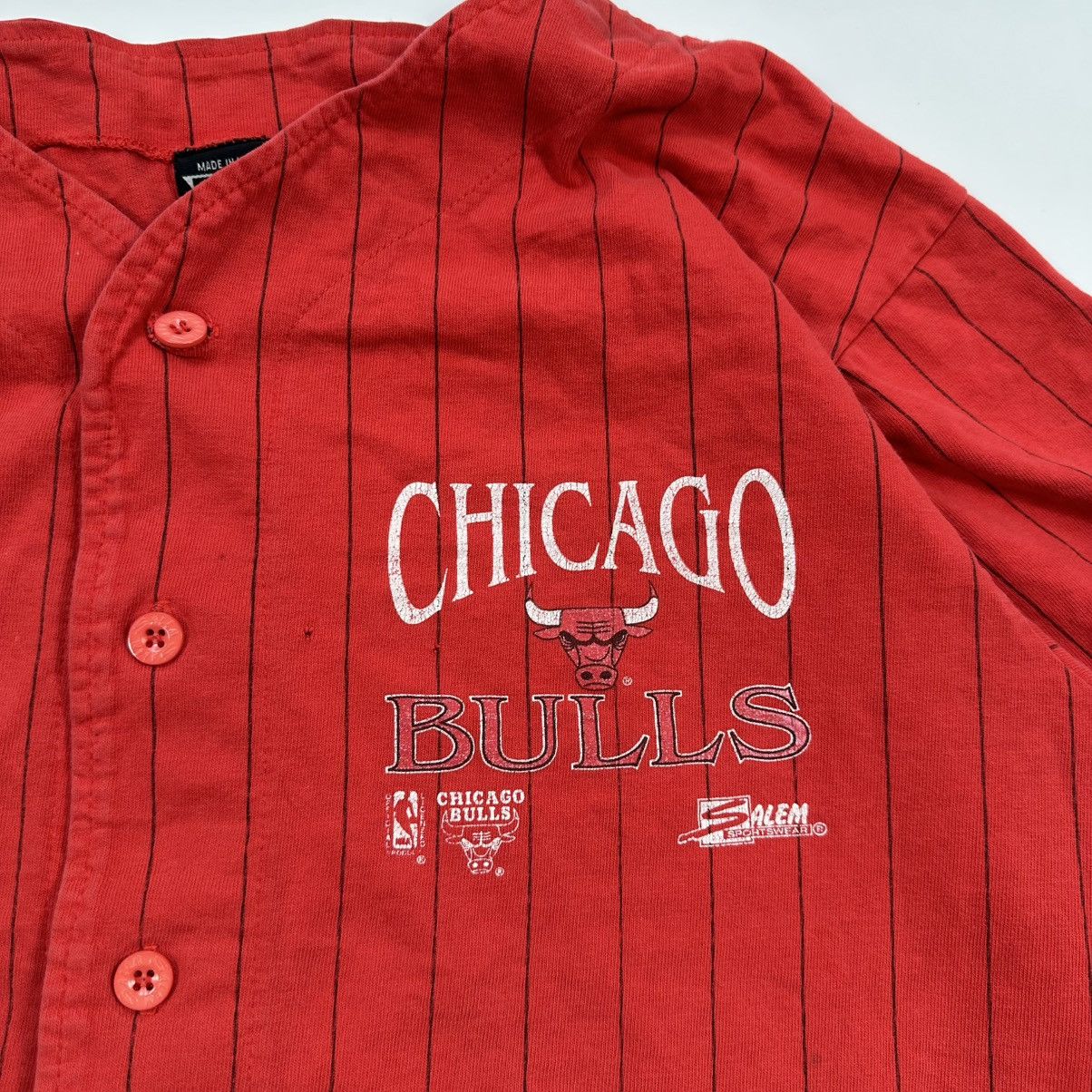 Salem Sportswear Chicago bulls pinstripe baseball jersey Size US L / EU 52-54 / 3 - 4 Thumbnail