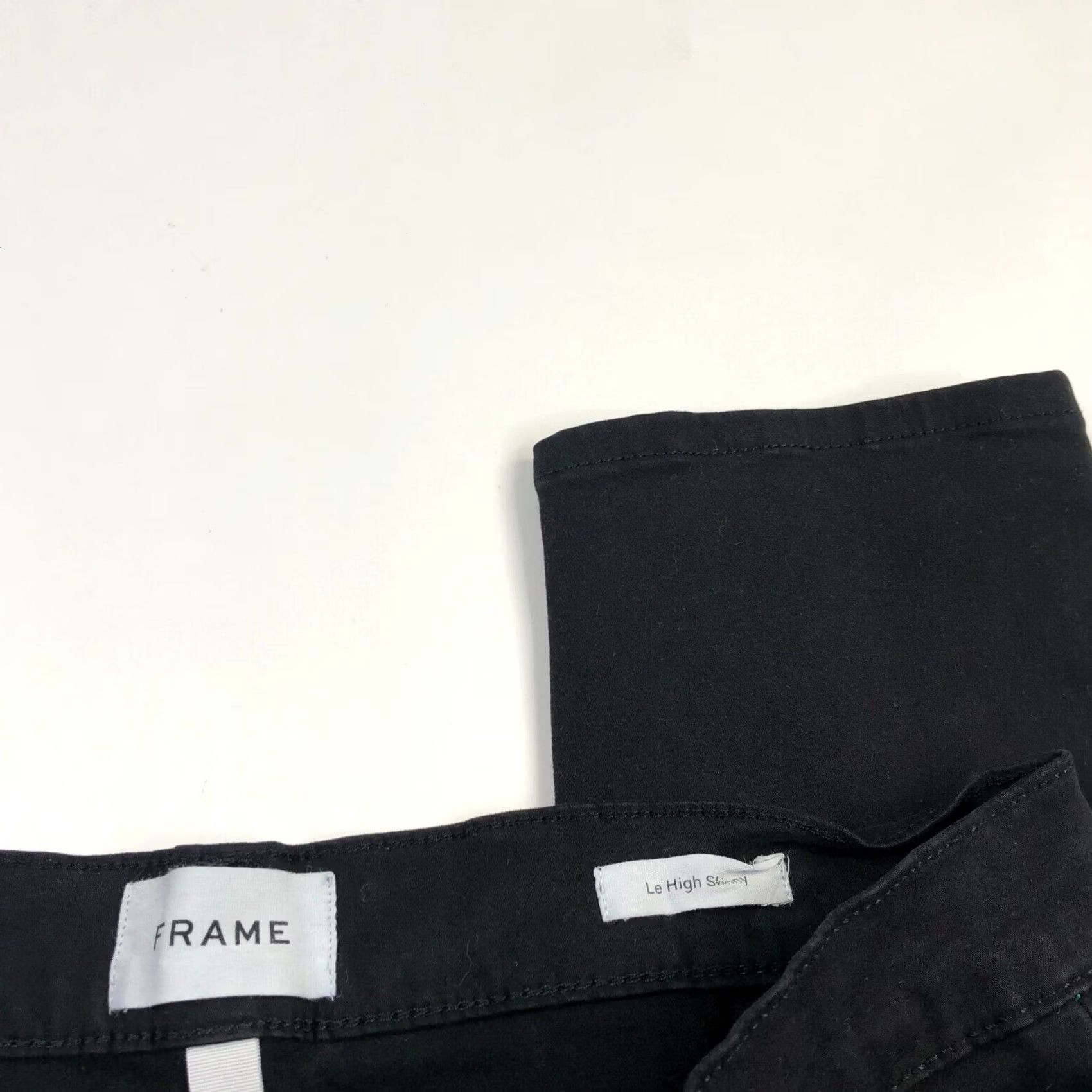 Frame FRAME FRAME Le High Skinny 32 Women's High Rise Soft Pants Casual Skinny Pants 31W 29.5L Black Cotton Rayon Spandex Pockets Modern Medium Rise Womens Size 24" / US 00 / IT 34 - 3 Thumbnail