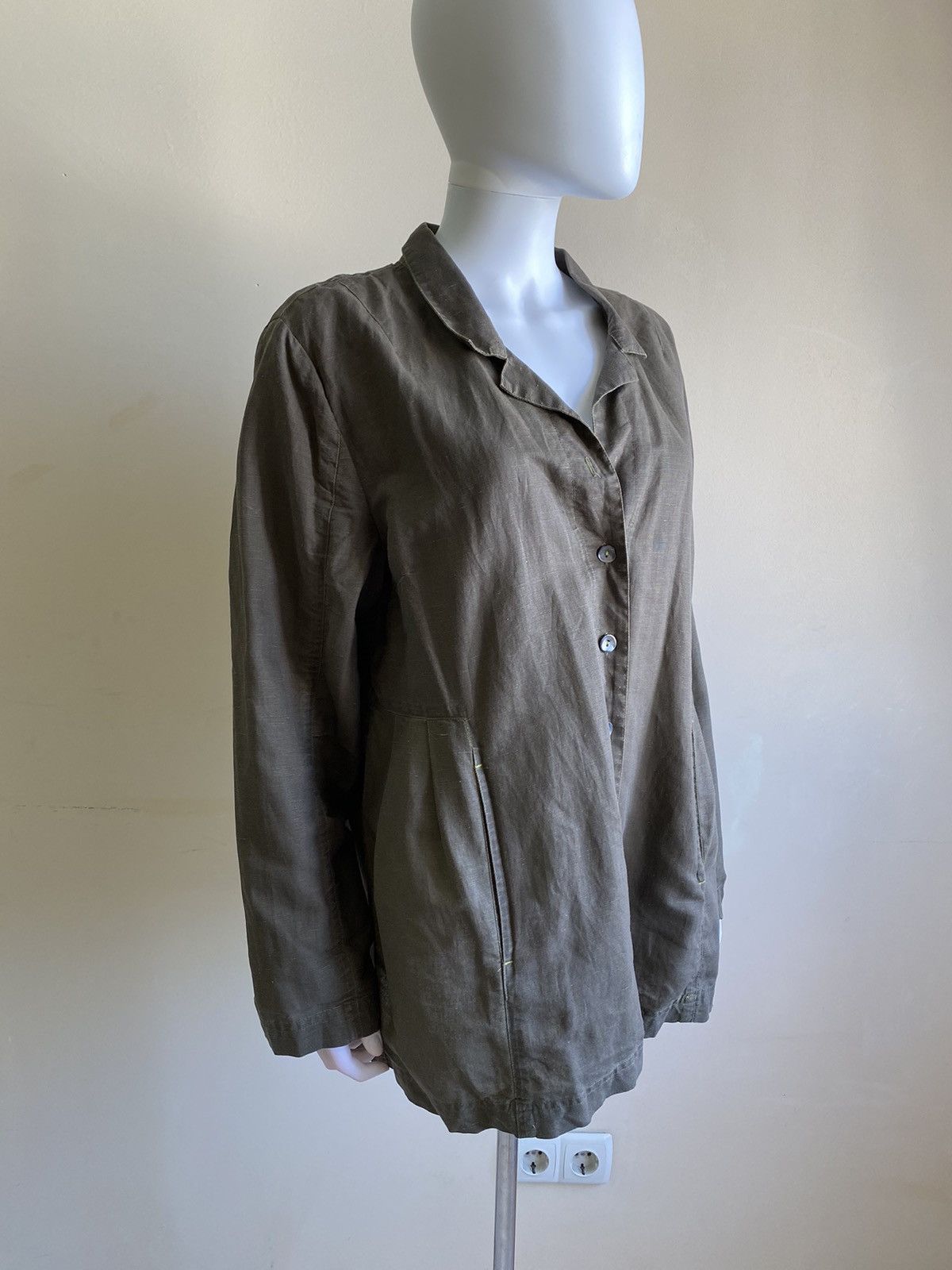 Gudrun Sjoden Gudrun Sjoden Womens Green Linen/Cotton Jacket Size L Size L / US 10 / IT 46 - 4 Thumbnail