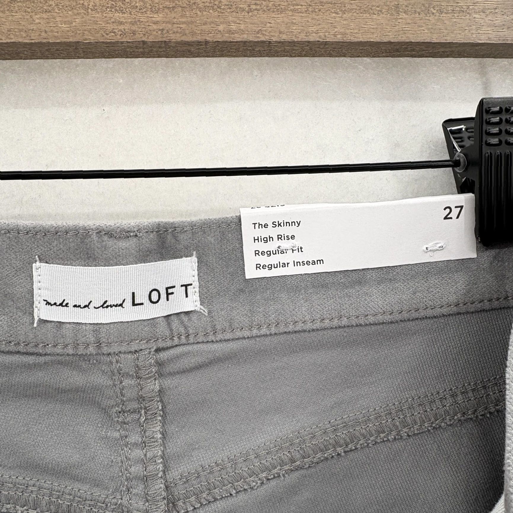 Loft LOFT The Skinny High Rise Jeans Womens 4 Gray Stretch Velvet Regular Fit Soft Size 27" / US 4 / IT 40 - 4 Thumbnail